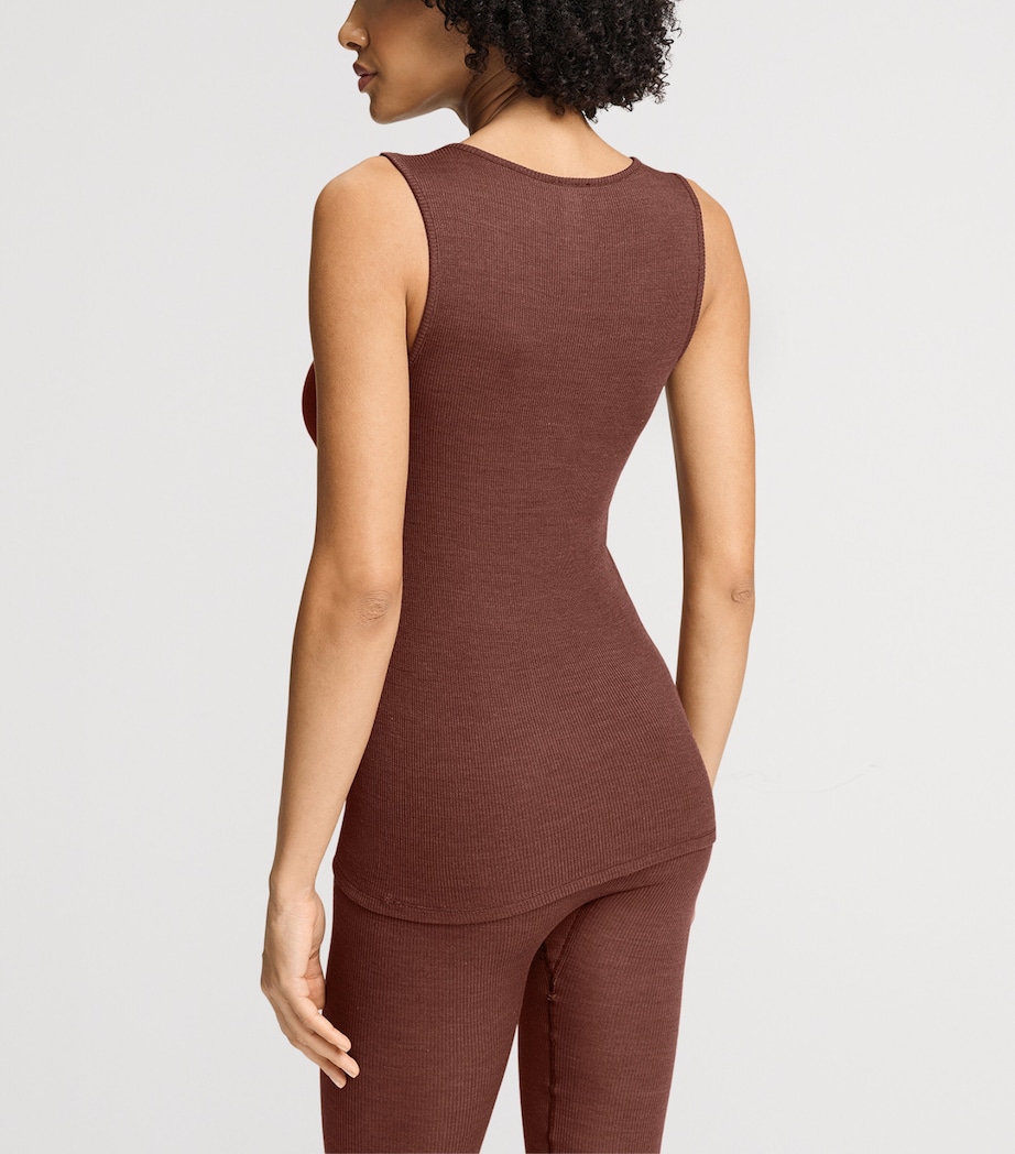 Hanro Womens Wool-Silk Tank Top Cinnamon Image 5