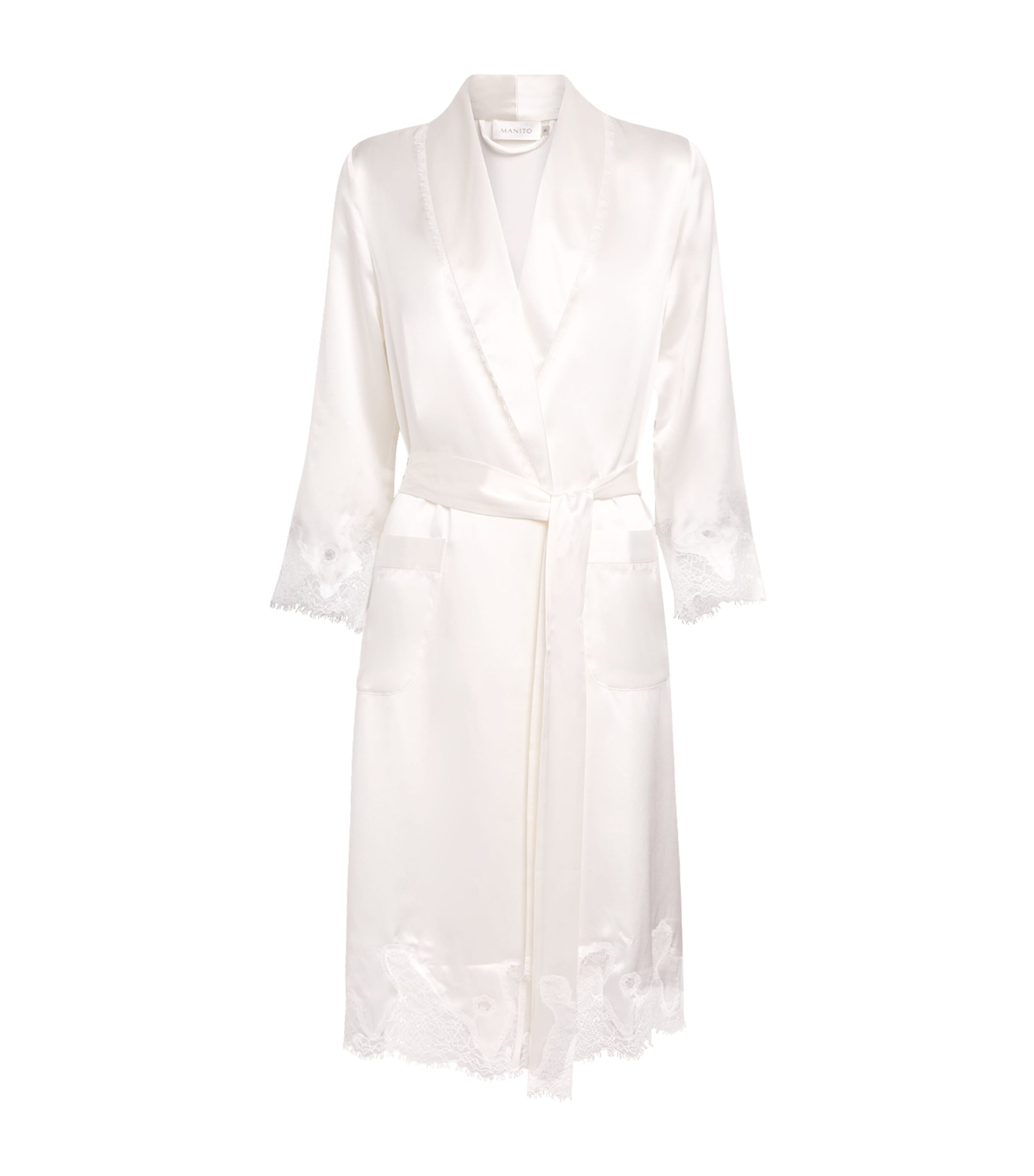 Manito Mulberry Silk Luella Robe In White