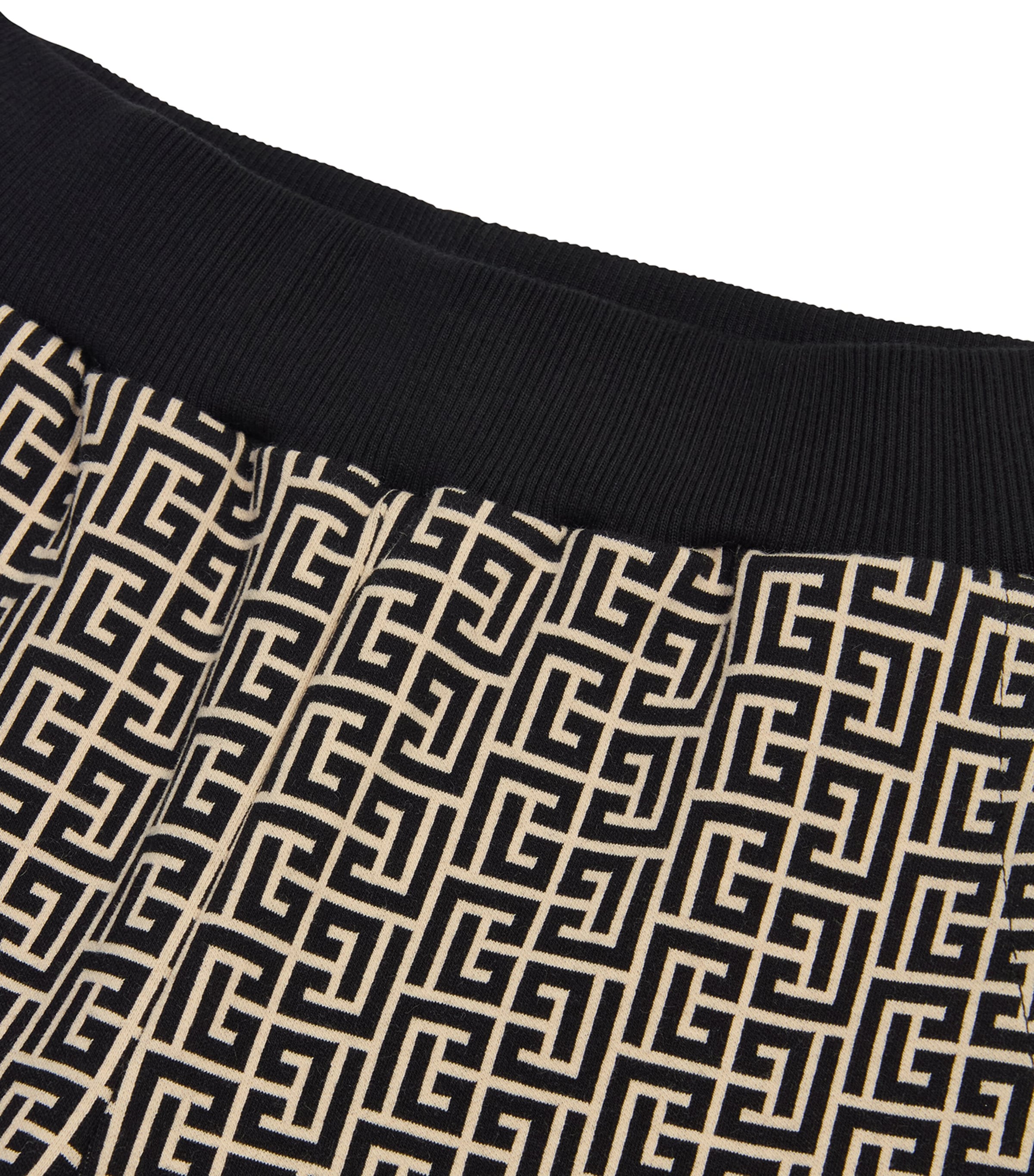 Balmain Pattern Print Flared Sweatpants In Black