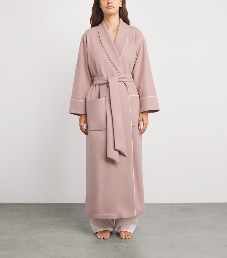 Cashmere Dressing Gown DUSTY PINK Image 3