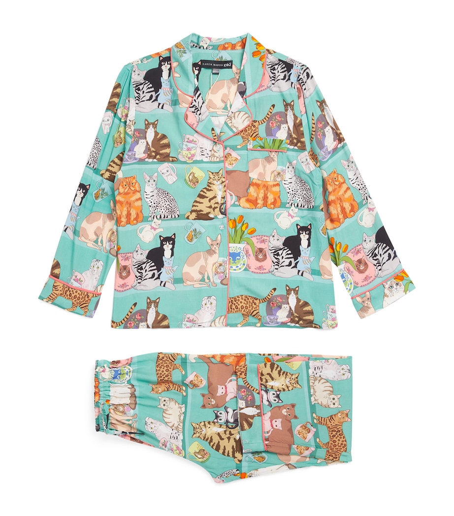 Cat Collector Pyjama Set (2-13 Years) BLUE Image 1