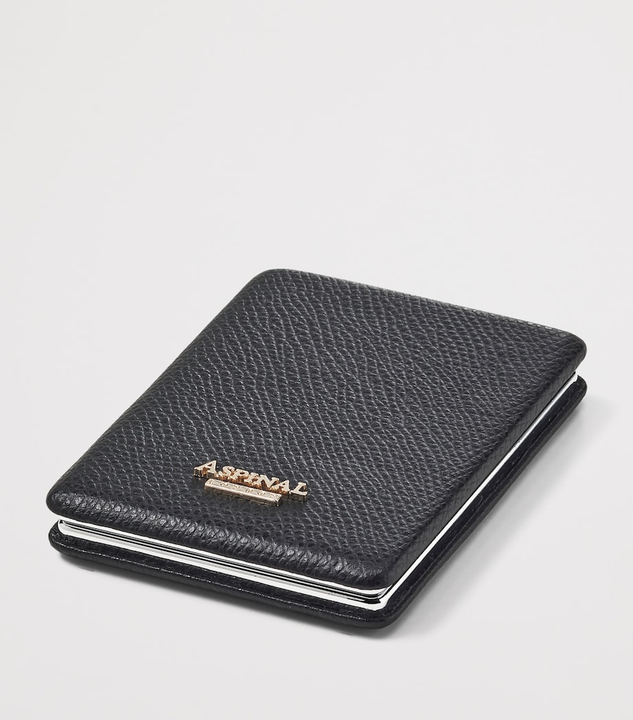 Leather Handbag Mirror BLACK Image 2