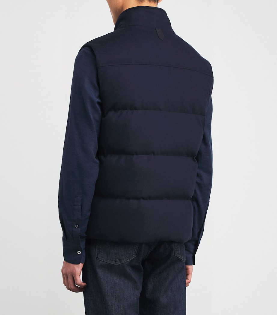 Cashmere Puffer Gilet BLUE Image 4