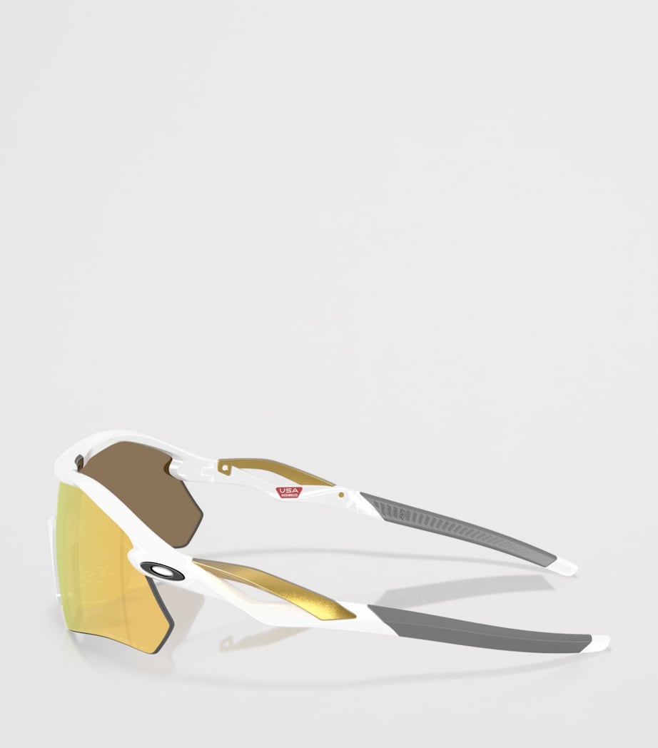Oakley Radar Plate Rectangle Sunglasses White Image 3