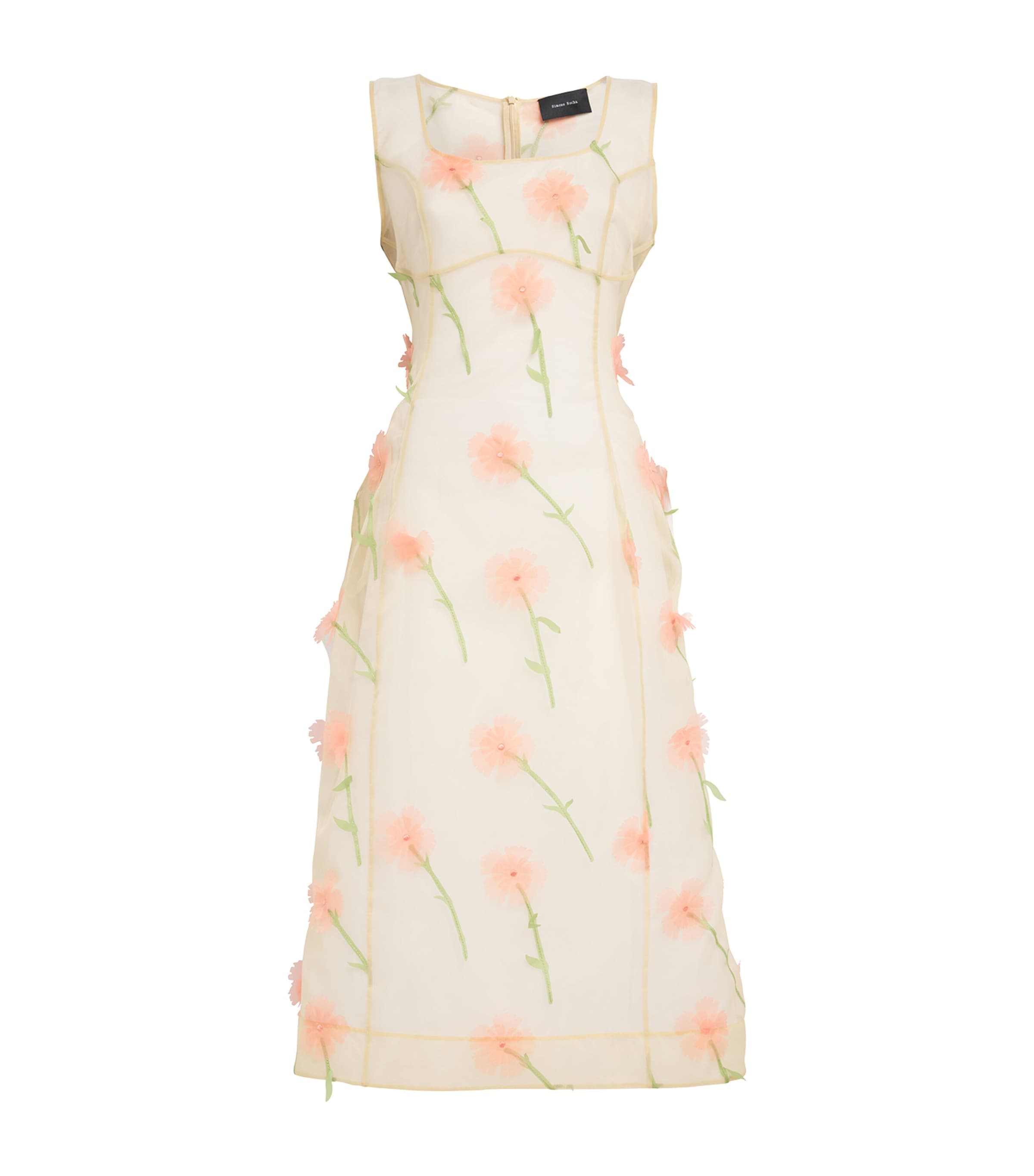 【SIMONE ROCHA】カーネーションオーガンザミディドレス Simone Rocha Organza Sculpted Carnation Midi Dress | Harrods AE