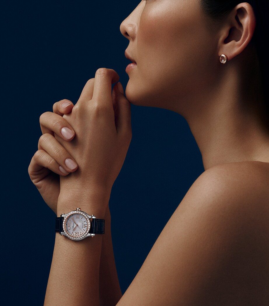 Rose Gold, Steel and Diamond Happy Sport Watch 30mm ROSE GOLD/STAINLESS Image 5