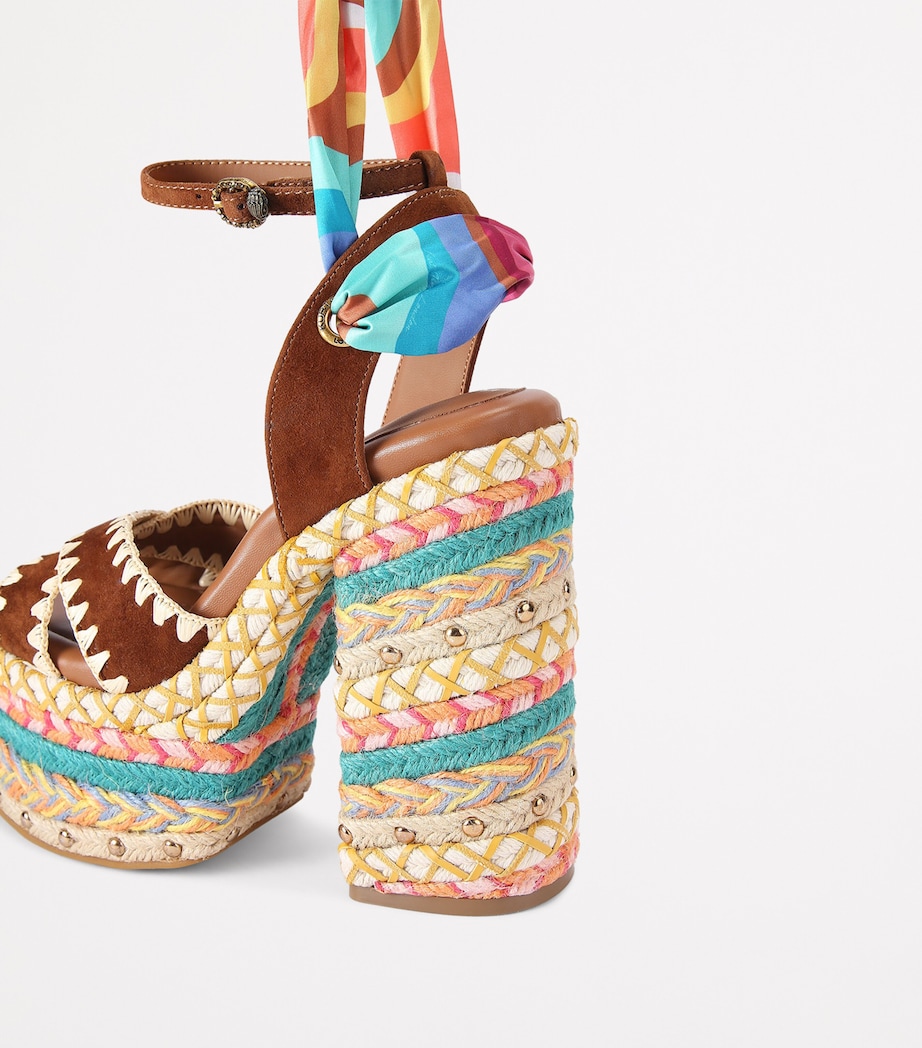Kurt Geiger London Suede Chelsea Scarf Platform Sandals Mult/other Image 2