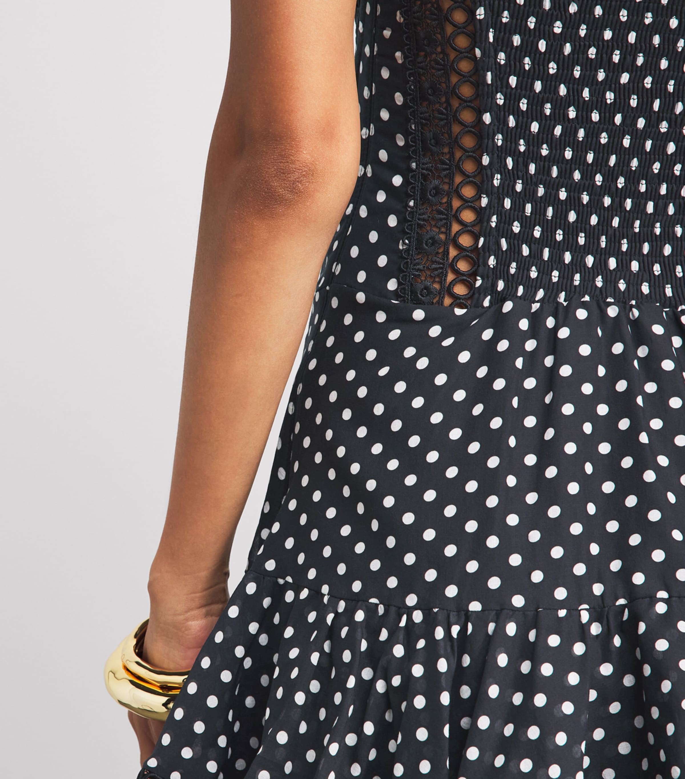 Charo Ruiz Ibiza Womens Polka-Dot Carmen Mini Dress Black Dots Image 3
