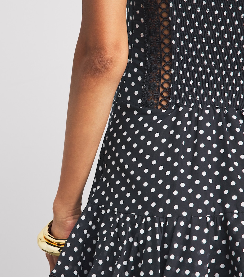 Charo Ruiz Ibiza Womens Polka-Dot Carmen Mini Dress Black Dots Image 3