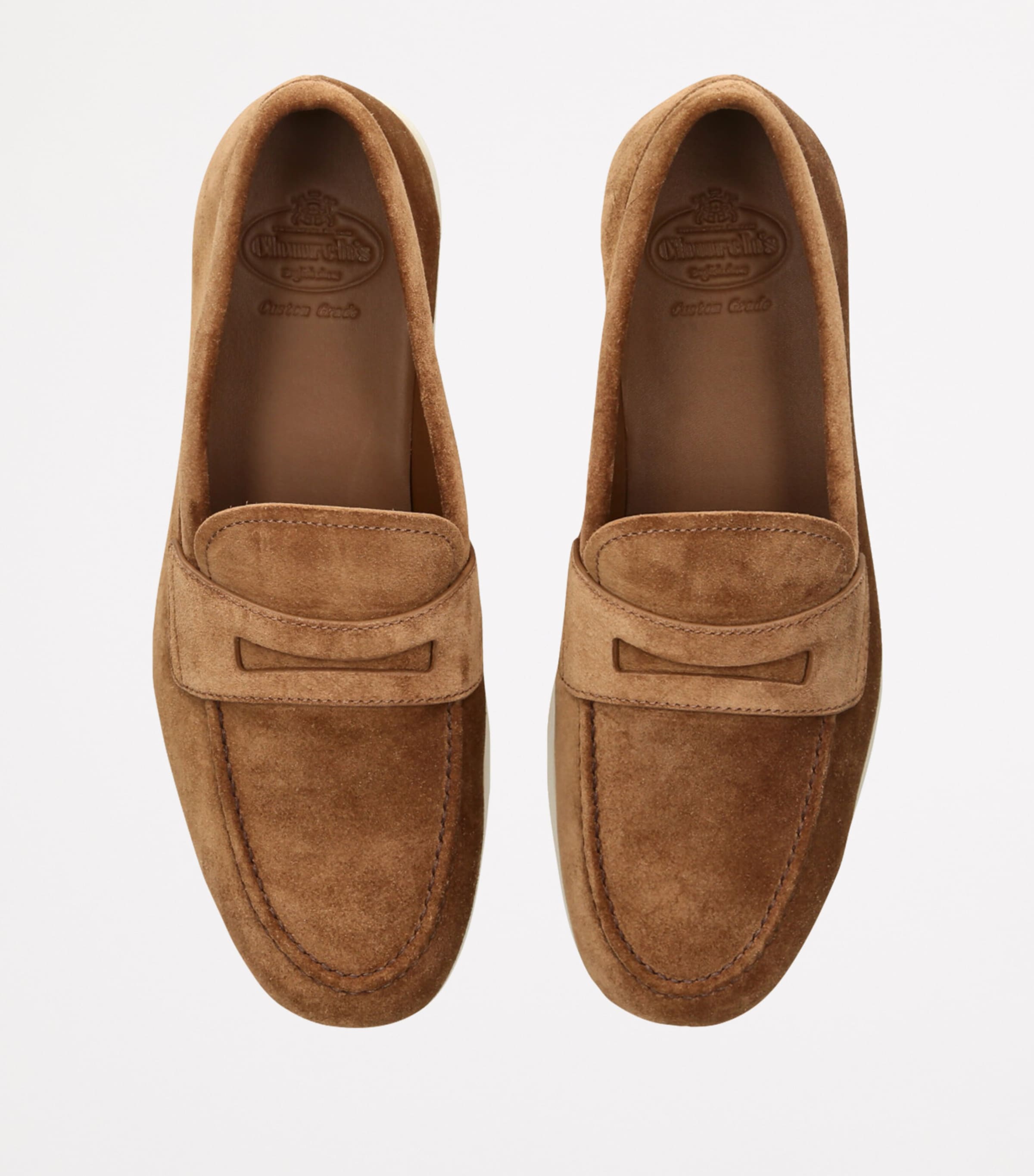 Church's Suede Saddle Penny Loafers Tan Image 4