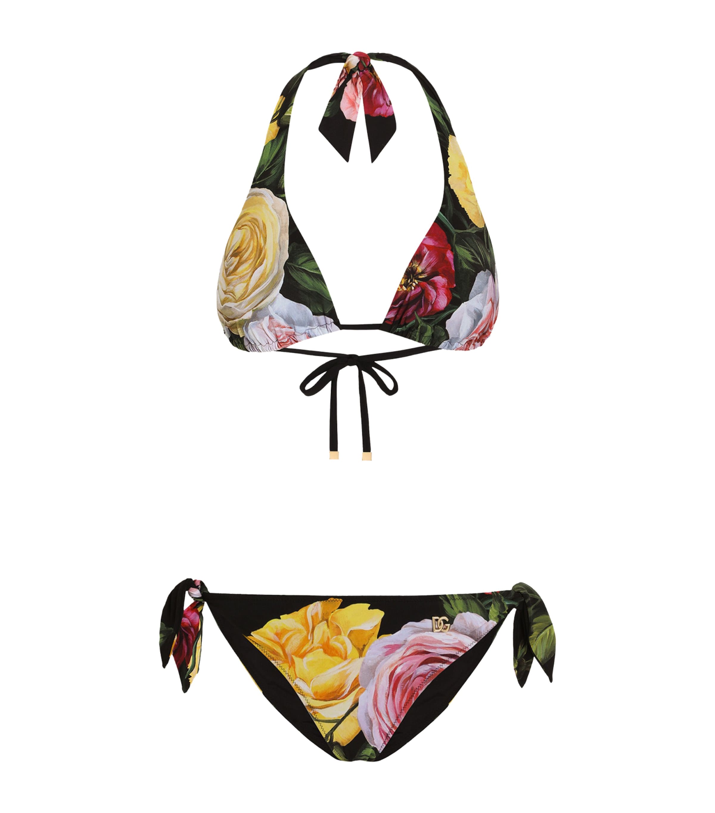 Dolce & Gabbana Floral Padded Triangle Bikini