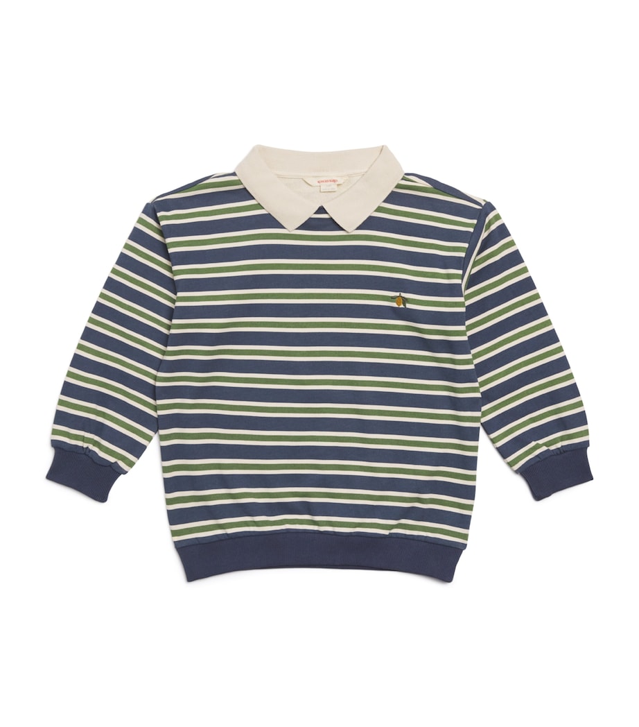 Organic Cotton Stripe Polo Sweater (12 Months-4 Years) P25072 SPELLBOUND Image 1