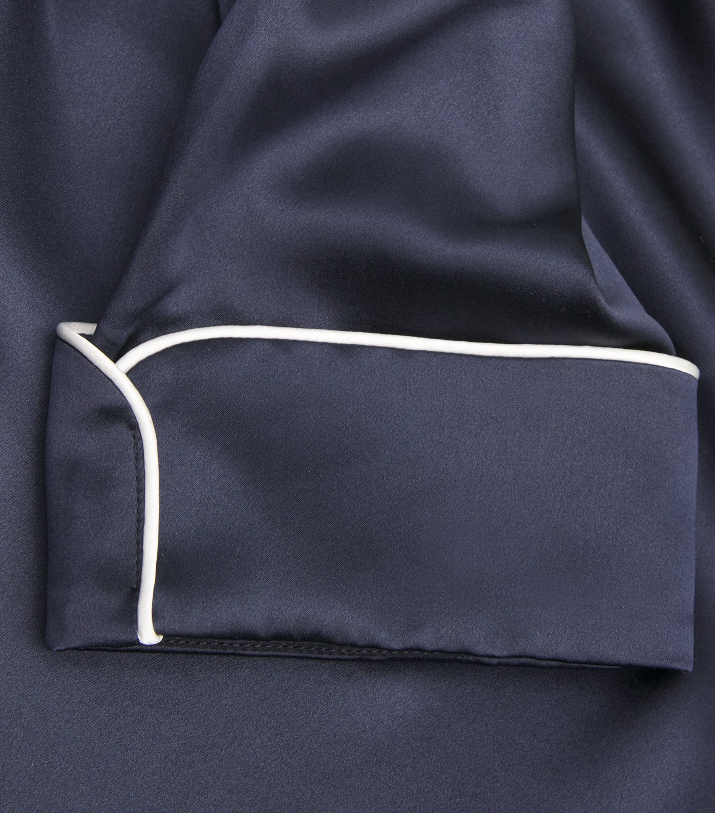 Silk Coco Pyjama Set NAVY IVORY Image 5