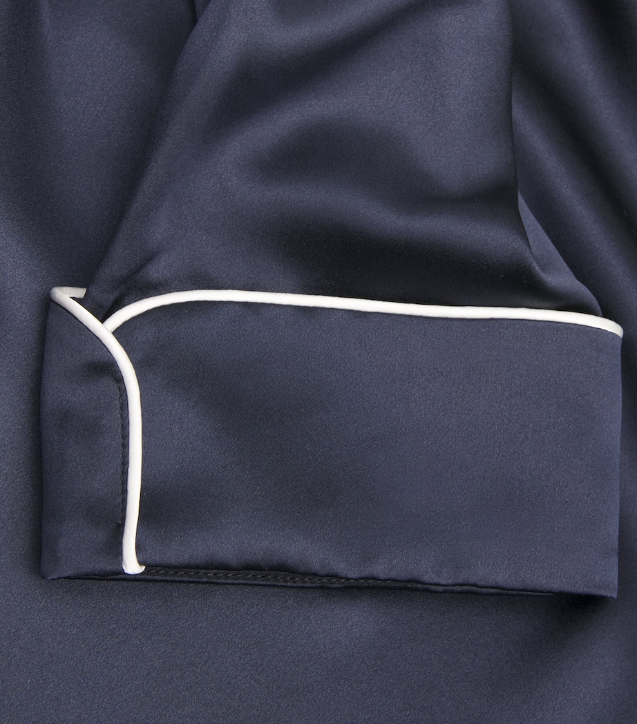 Silk Coco Pyjama Set NAVY IVORY Image 5