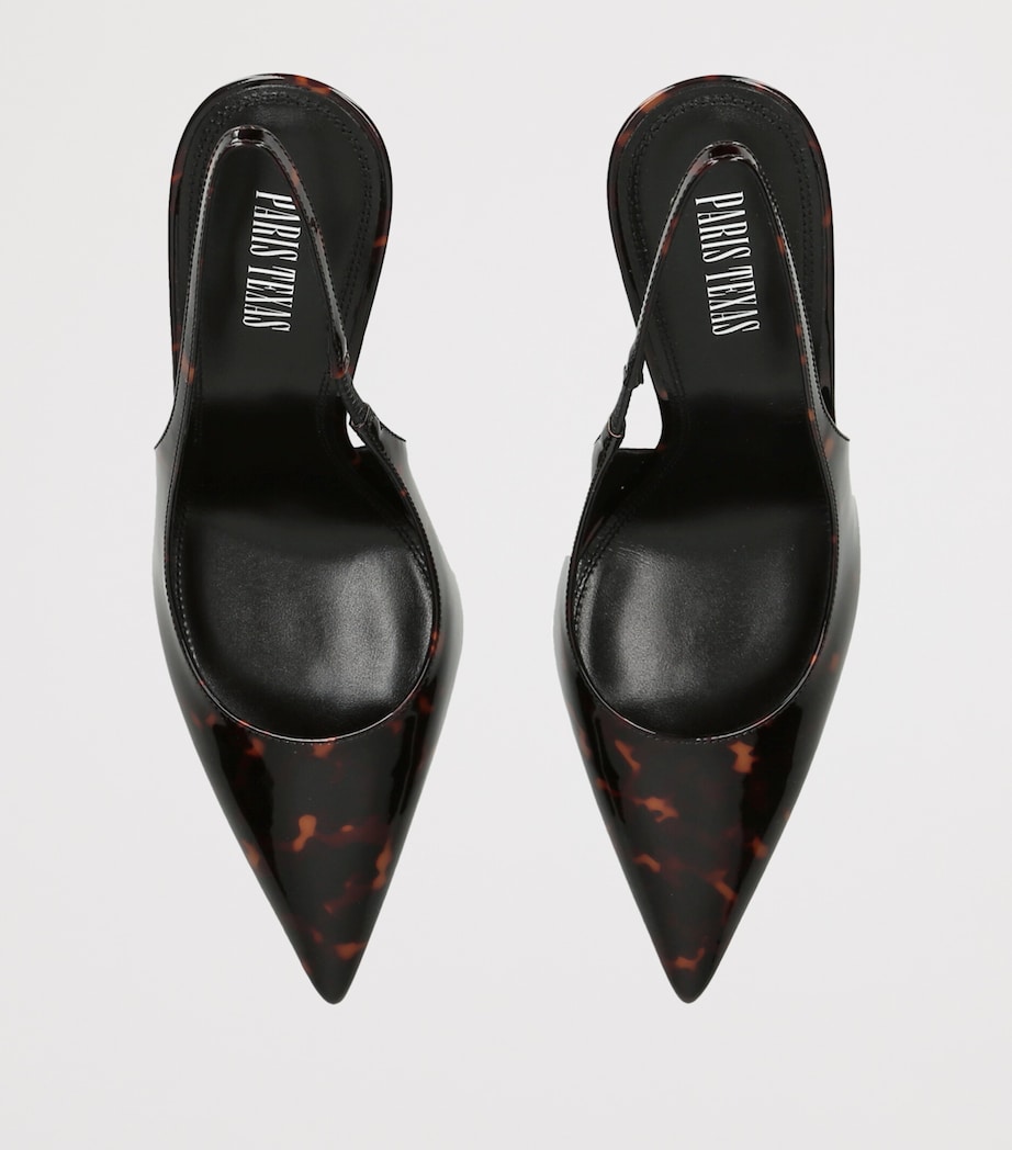 Paris Texas Patent Leather Lidia Slingback Pumps 105 Dk.brn Com Image 3