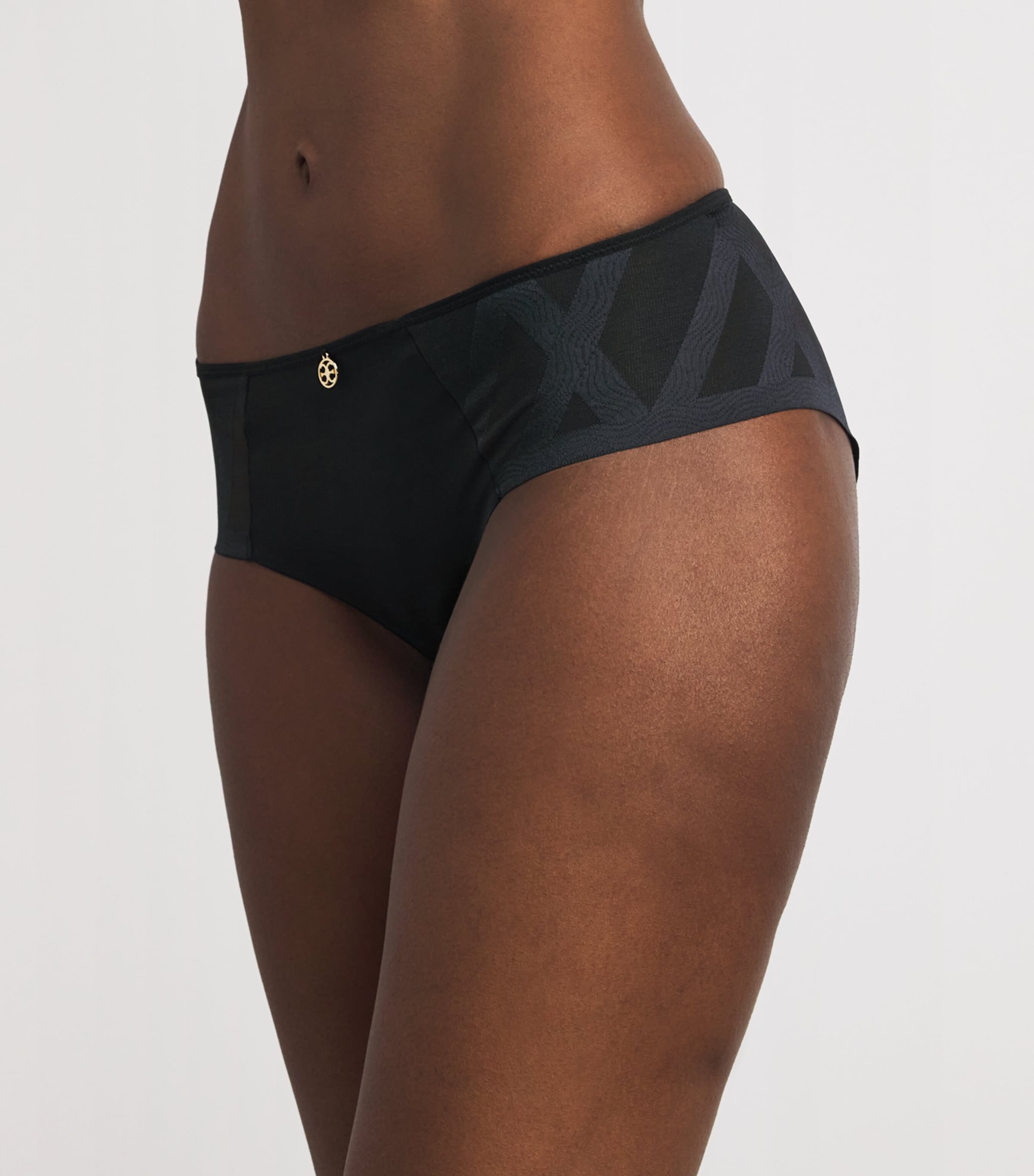 Chantelle Womens Shorty Glaze Briefs Black Image 2