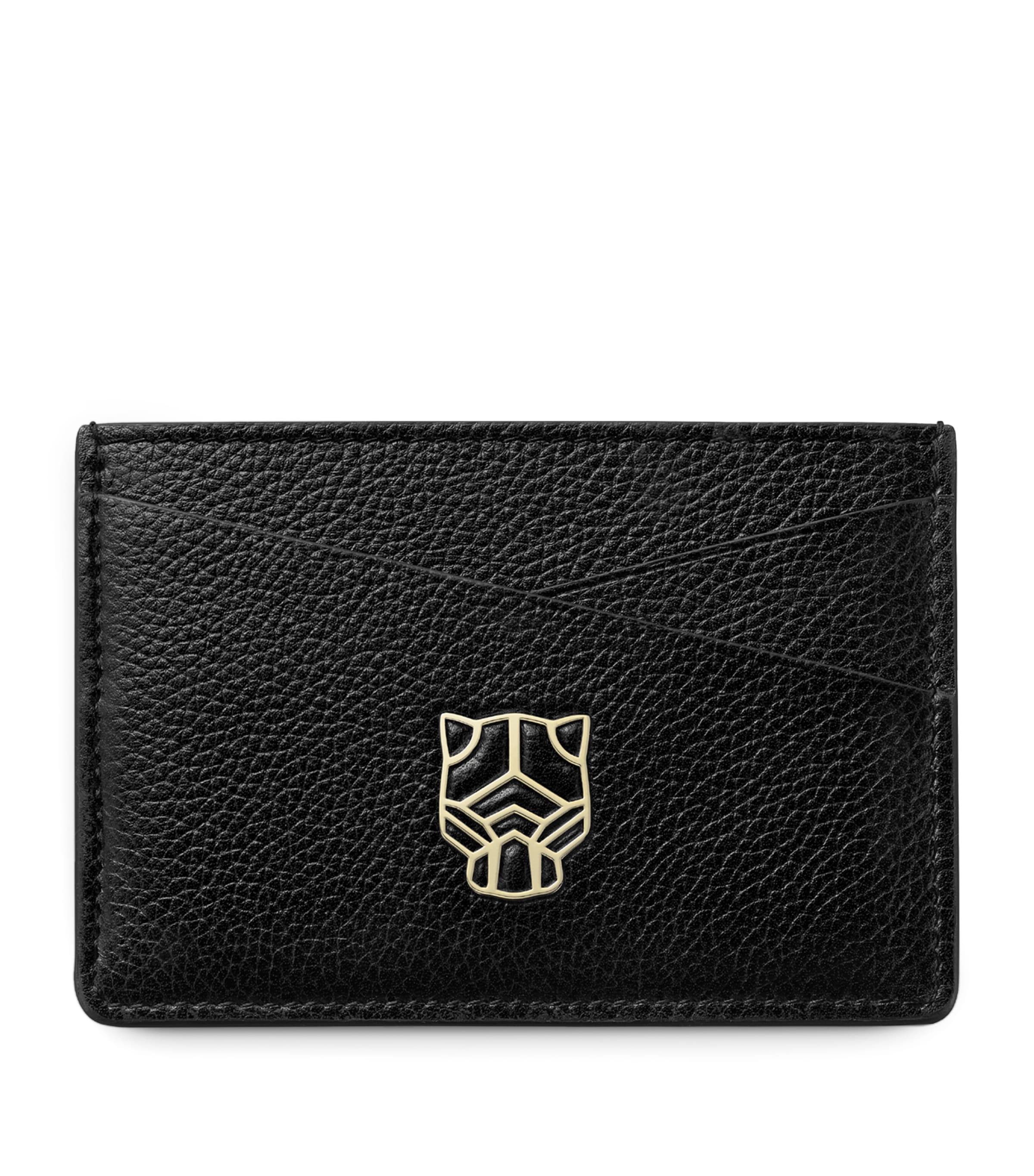Leather Panthère de Cartier Card Holder BLACK Image 1