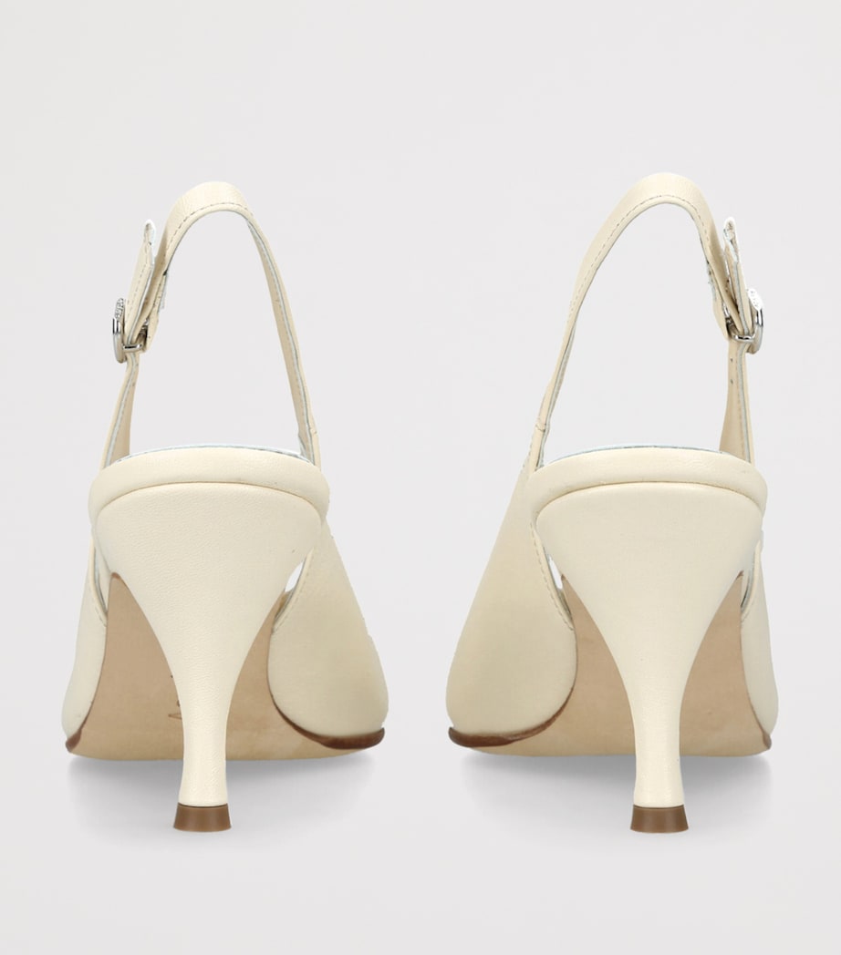 aeyde Leather Carla Slingback Pumps 75 Cream Image 2