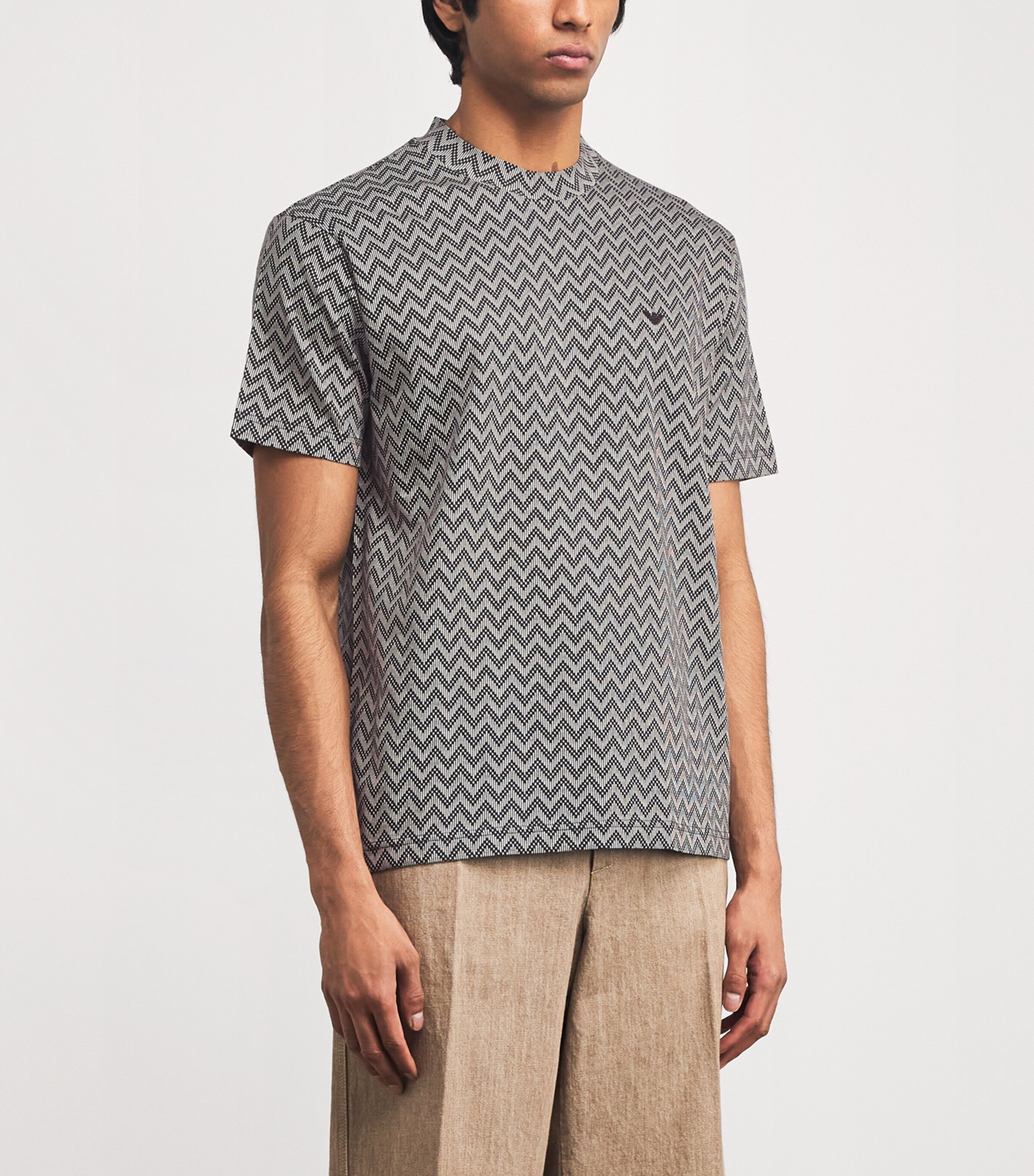 Cotton Chevron T-Shirt F1008 Image 3