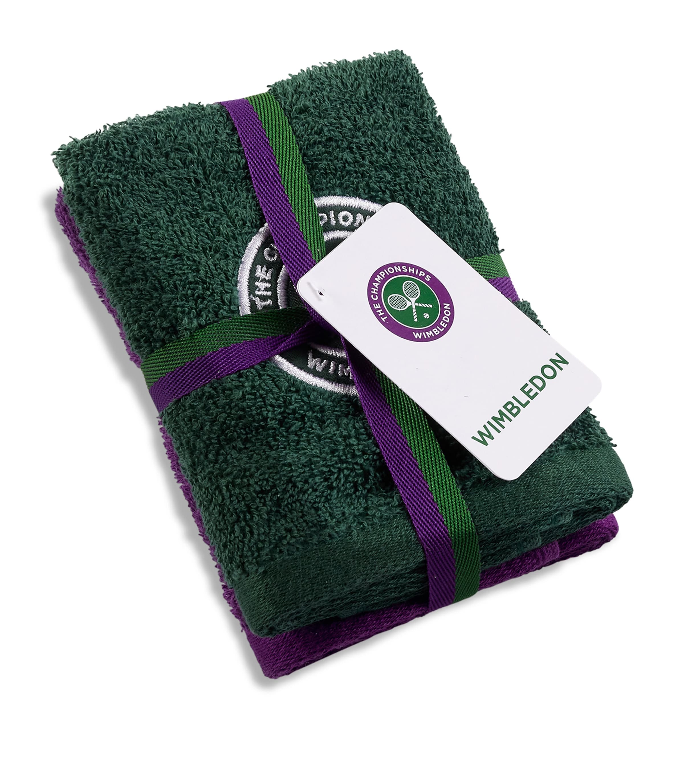 Christy x Wimbledon Face Cloths (Pack of 4) Green / Purple Image 1