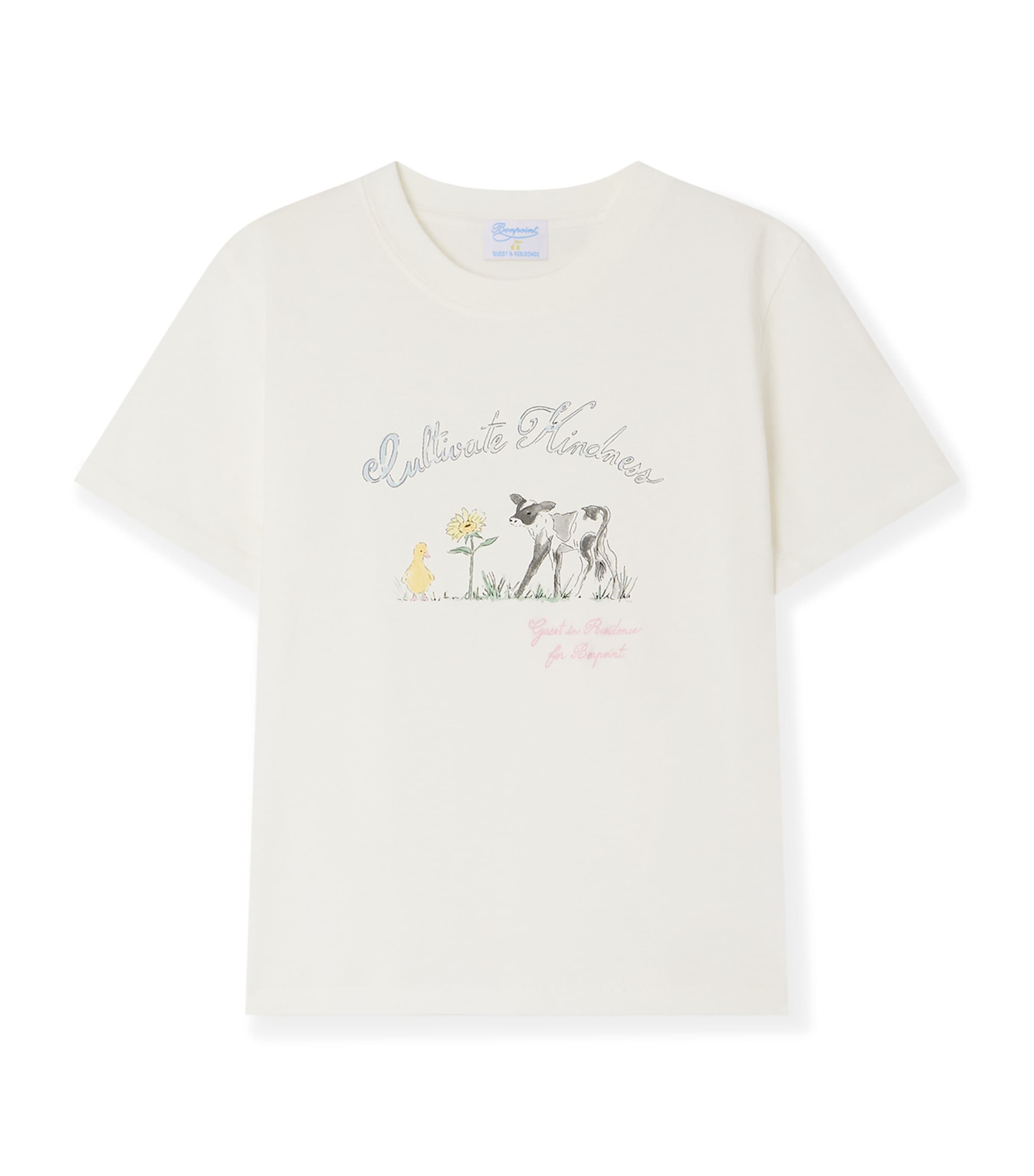 Bonpoint x Guest In Residence Organic Cotton Thibald T-Shirt  (4-8 Years) Upb Blanc Lait Image 1
