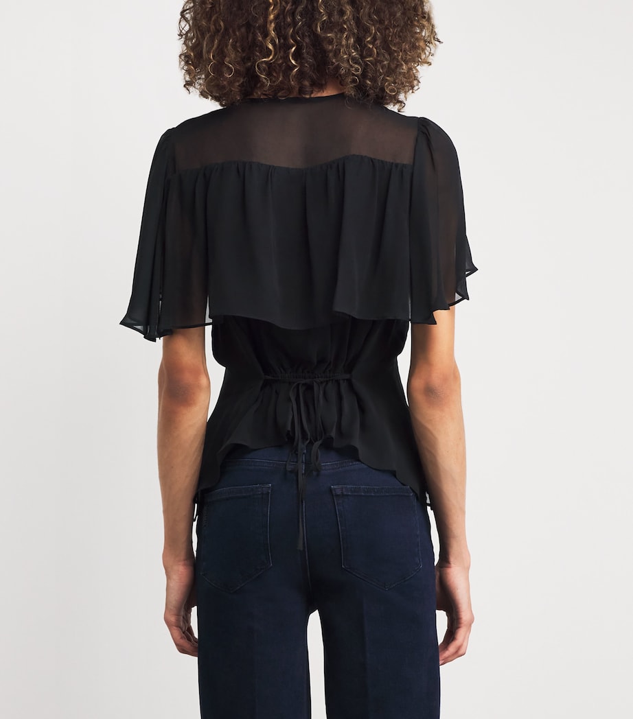 Silk Willa Blouse BLACK Image 4