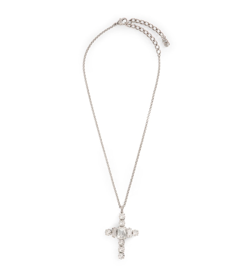Rhinestone Cross Necklace 87655-SILVER/PALLADI Image 1