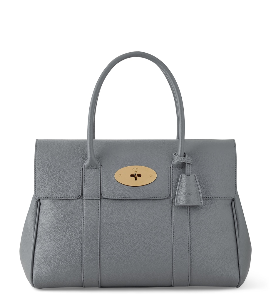 Mulberry Small Leather Bayswater Shoulder Bag Foggy Grey Image 1
