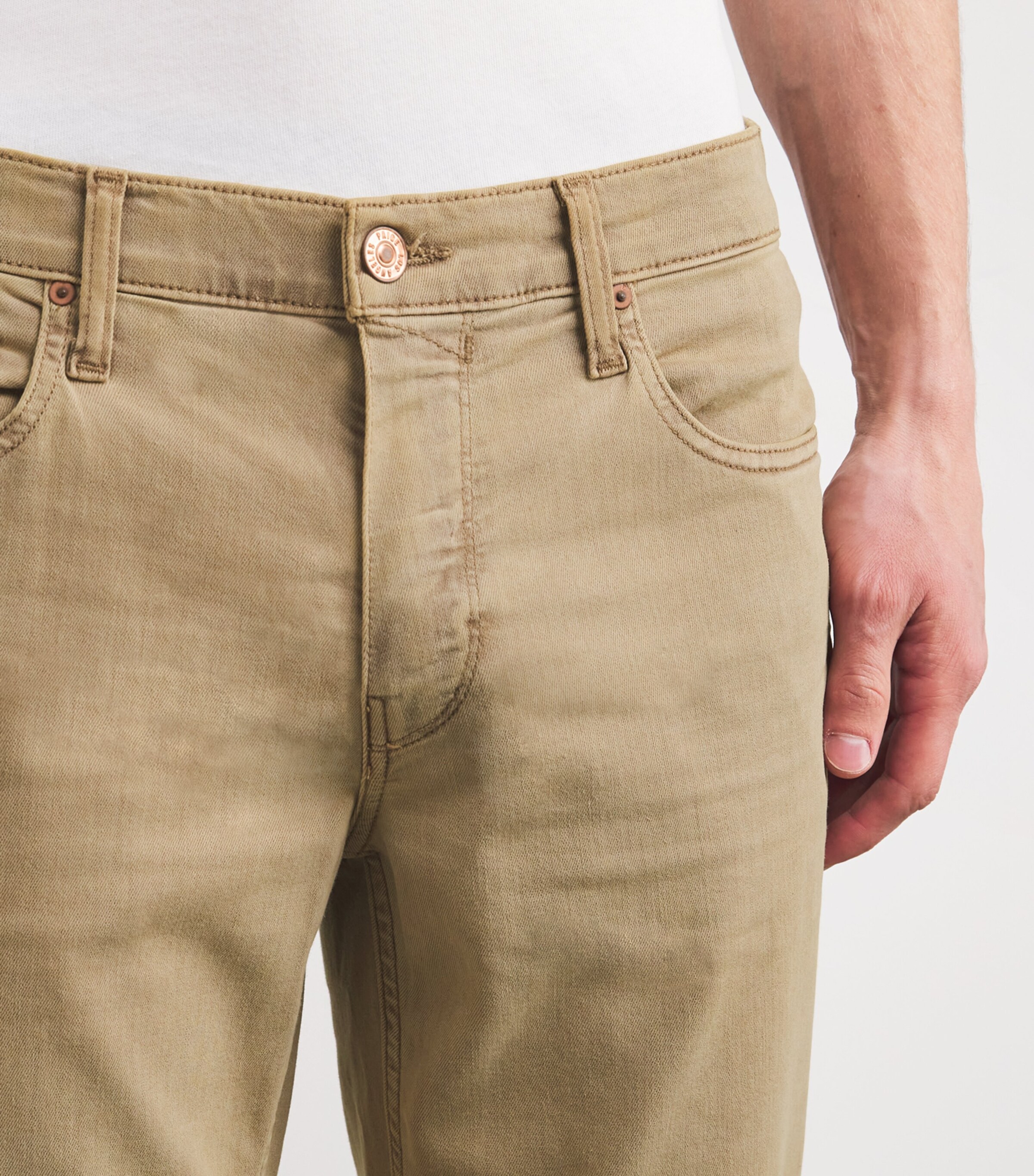 PAIGE Mens Normandie Straight Jeans Vintage Light Oak Image 6