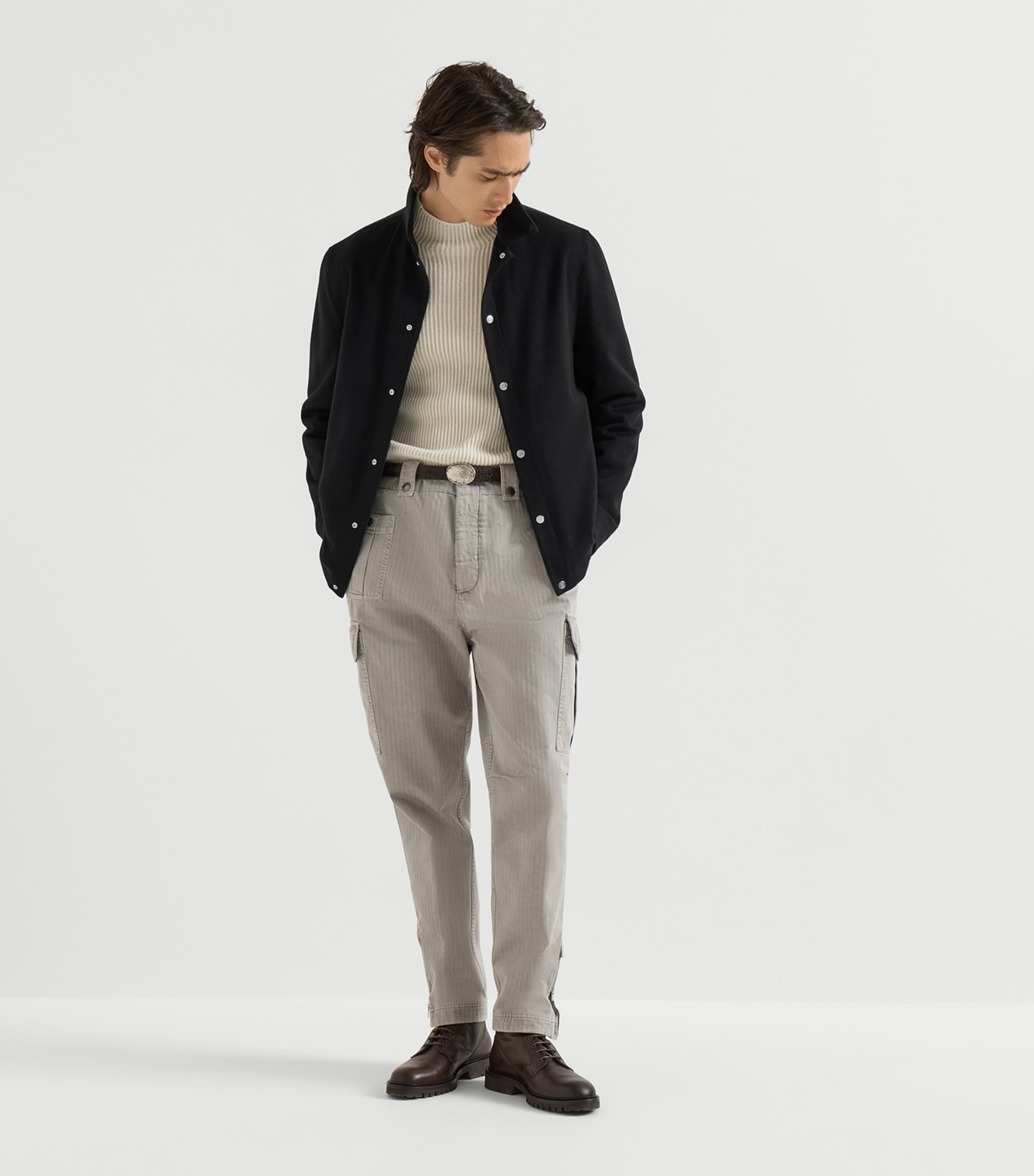 Brunello Cucinelli Mens Cashmere Shacket Image 2