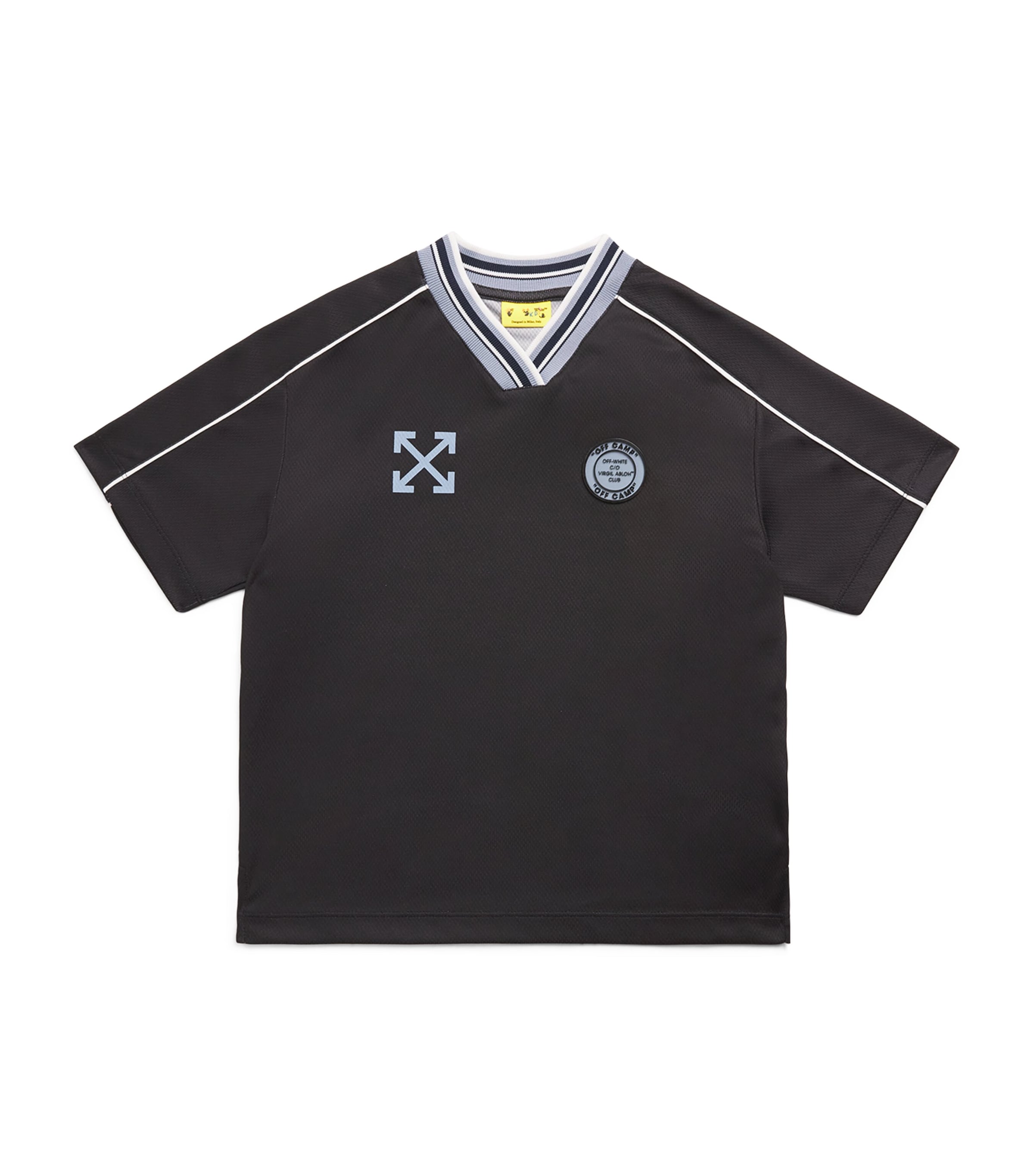 Off-White Kids V-Neck T-Shirt (4-12+ Years) Black Image 1