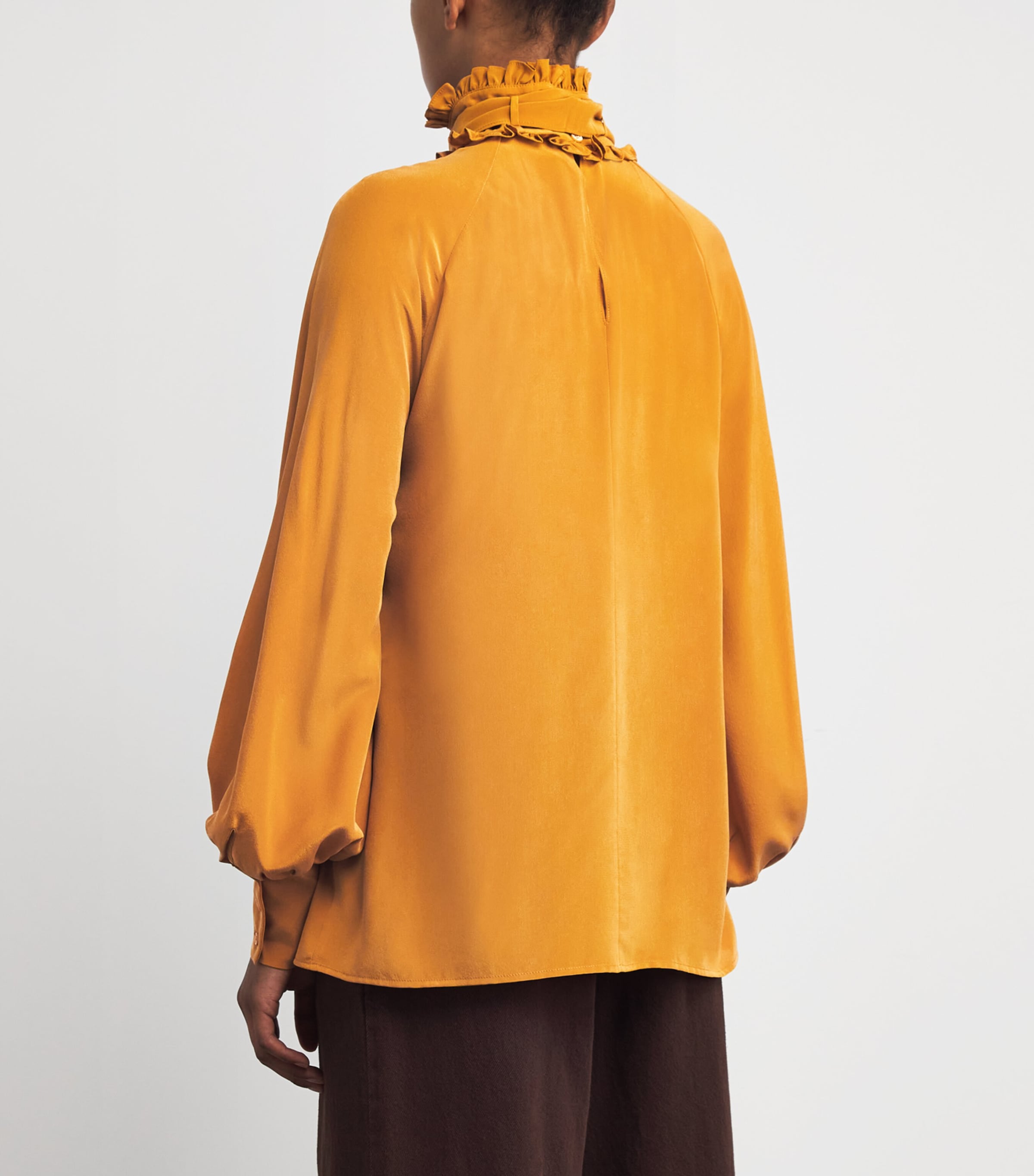 x Giuliva Heritage Silk Blouse OCHRE Image 4