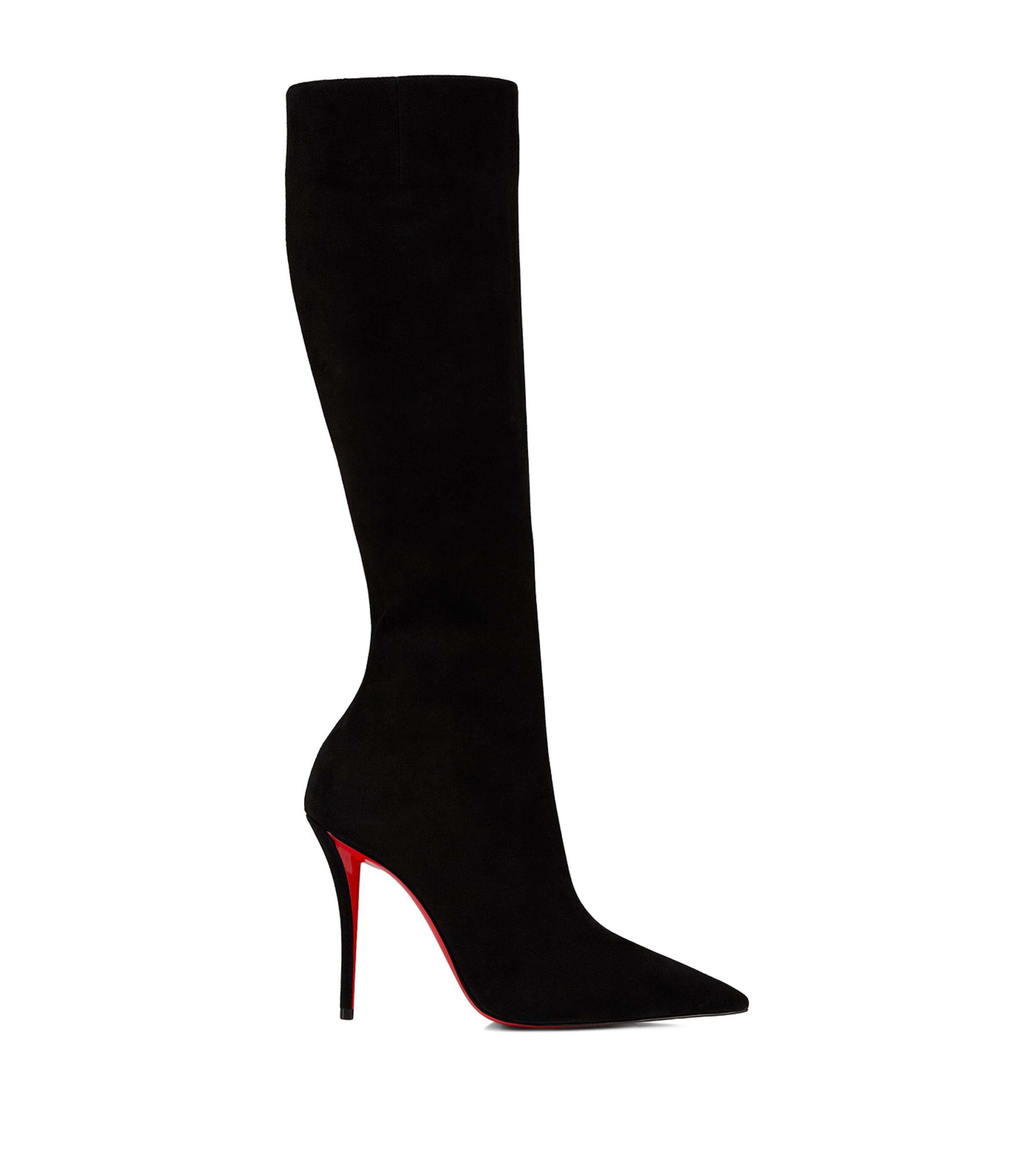 Christian Louboutin Miss Z Botta Suede Knee-high Boots 80 In Black