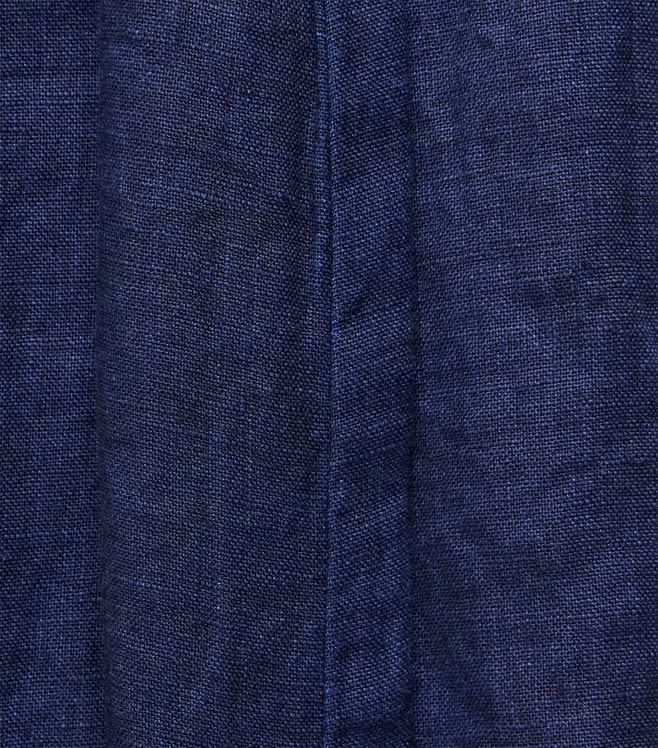 FRAME Mens Linen Drawstring Trousers Rins Image 6