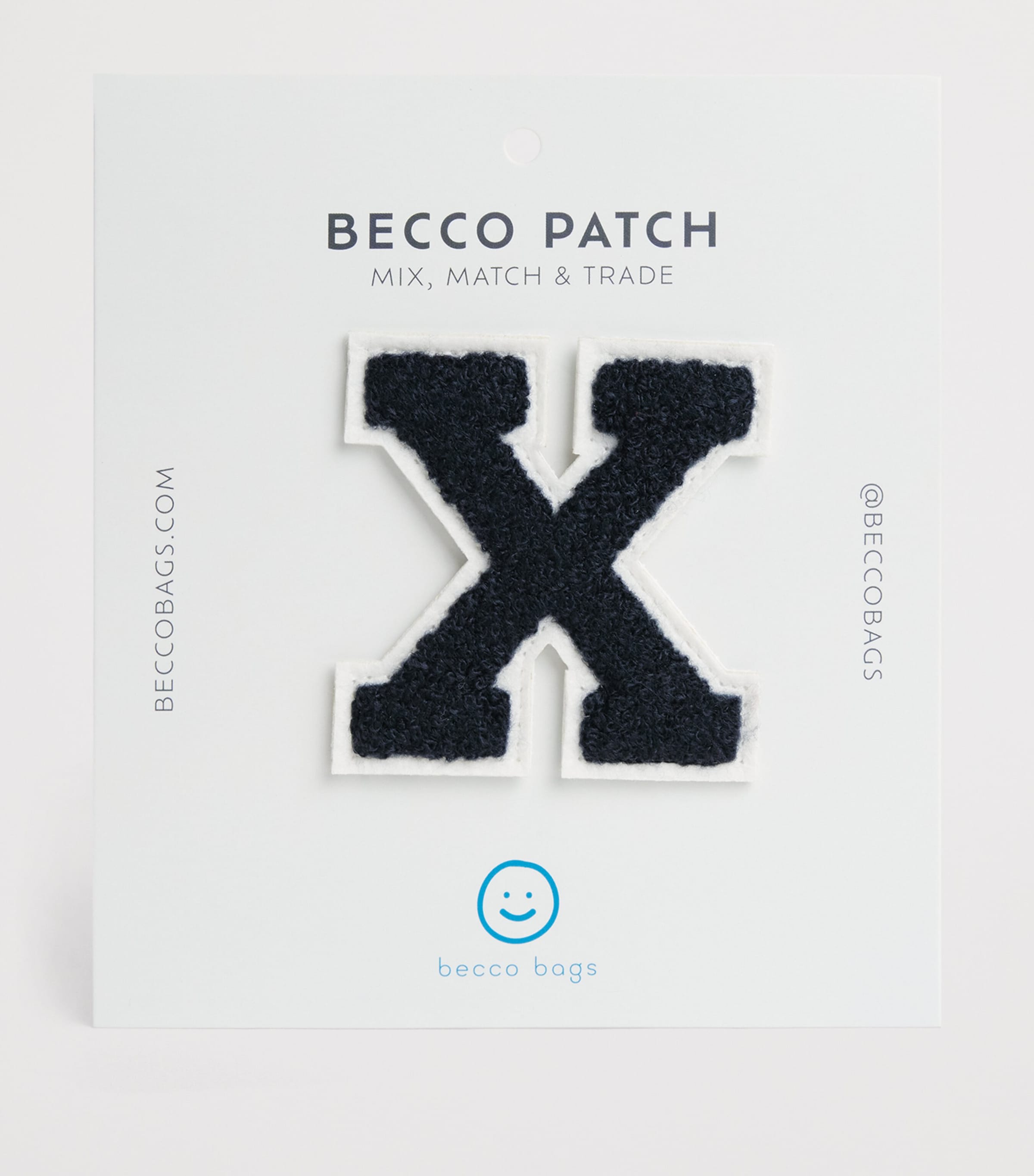 BECCO BAGS Letter X Patch Navy/white Image 2