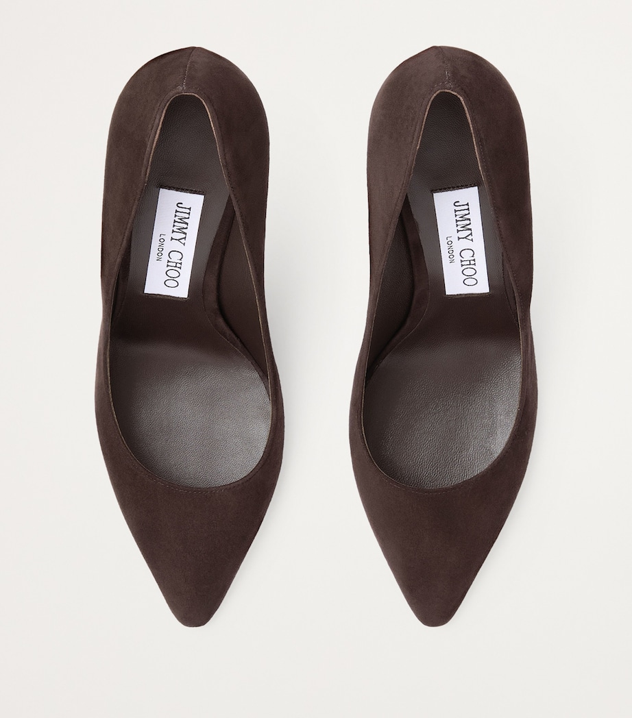 Romy 85 Suede Pumps COFFEE Image 4