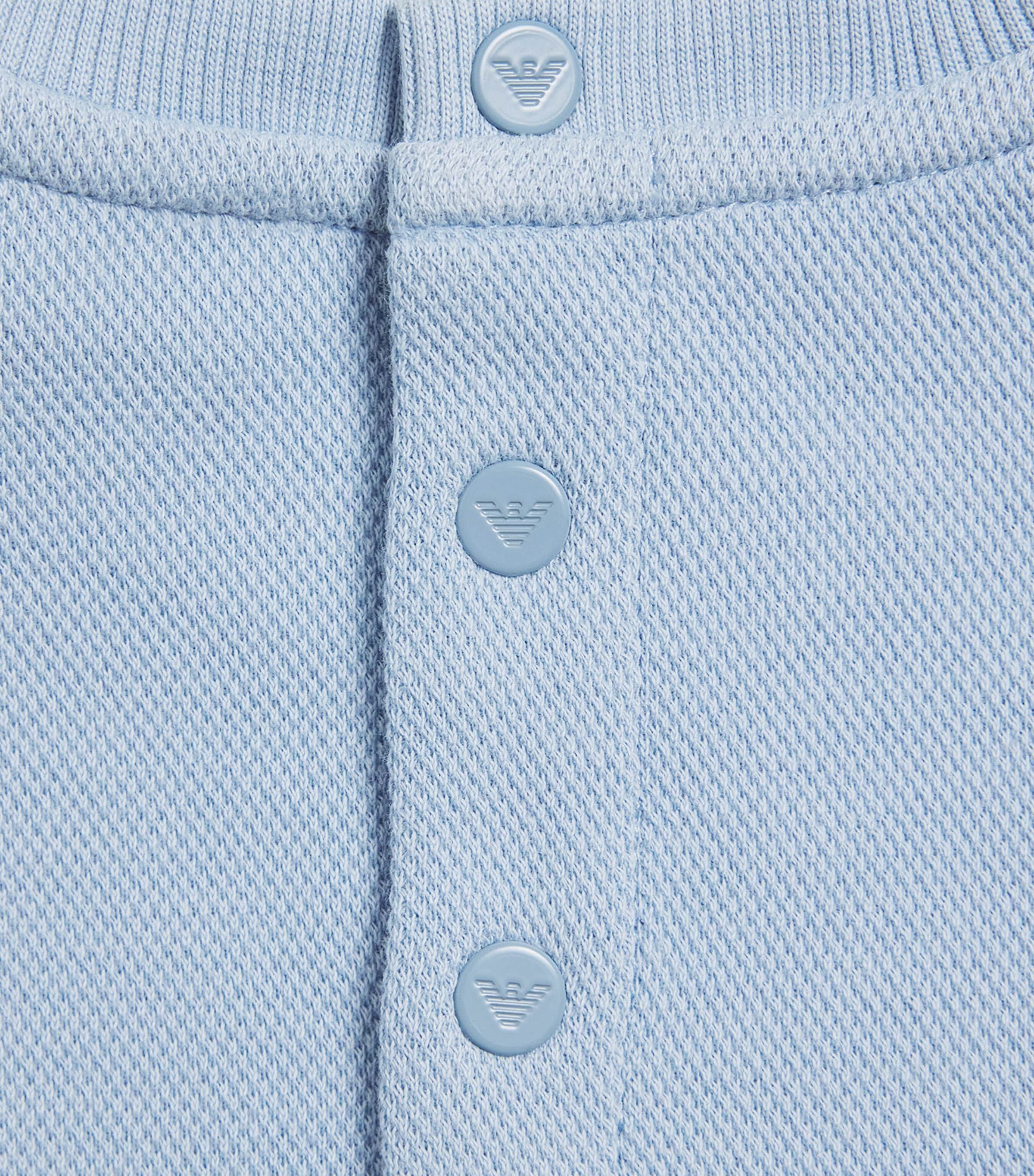 Emporio Armani Kids Eagle Logo Sweatshirt (6-36 Months) Soft Chambray Image 3