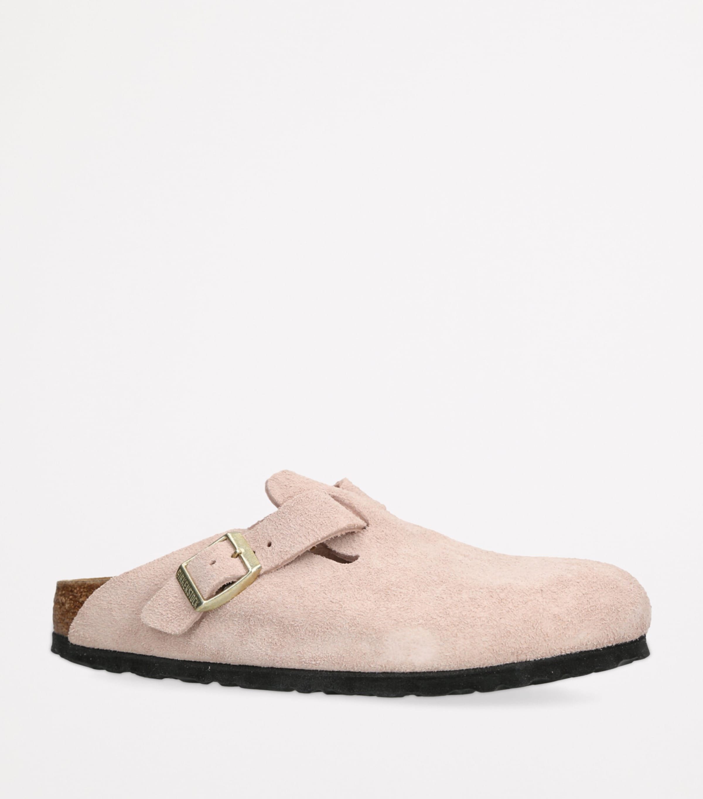 Suede Boston Clogs PALE PINK Image 3
