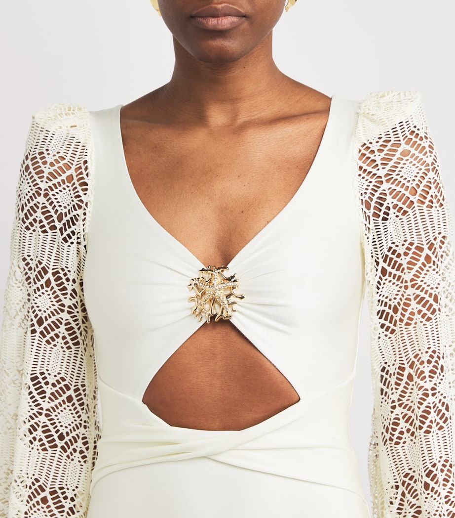 Crocheted Coral Swimsuit WHITE/TBD Image 6