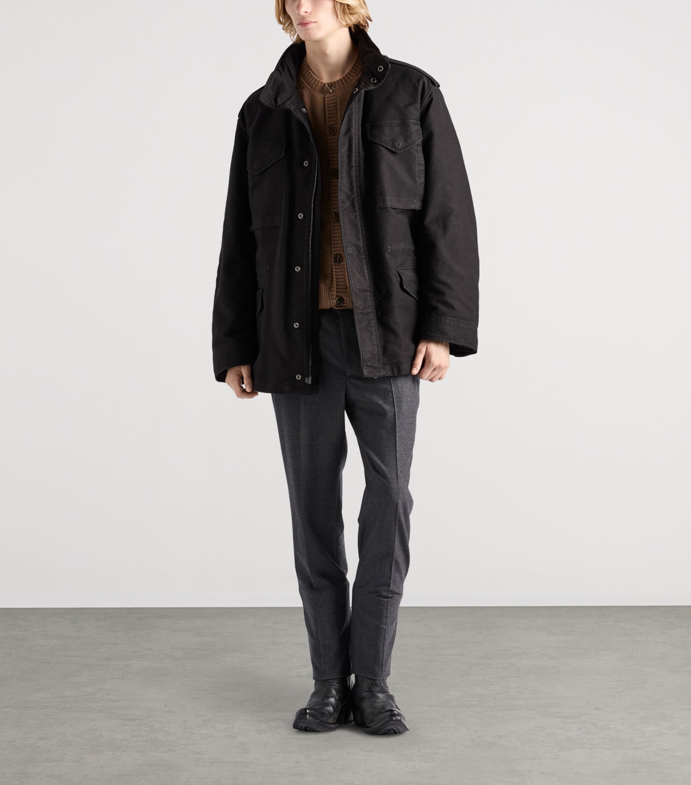 Midweight Cotton-Down Field Jacket F0002 Image 2