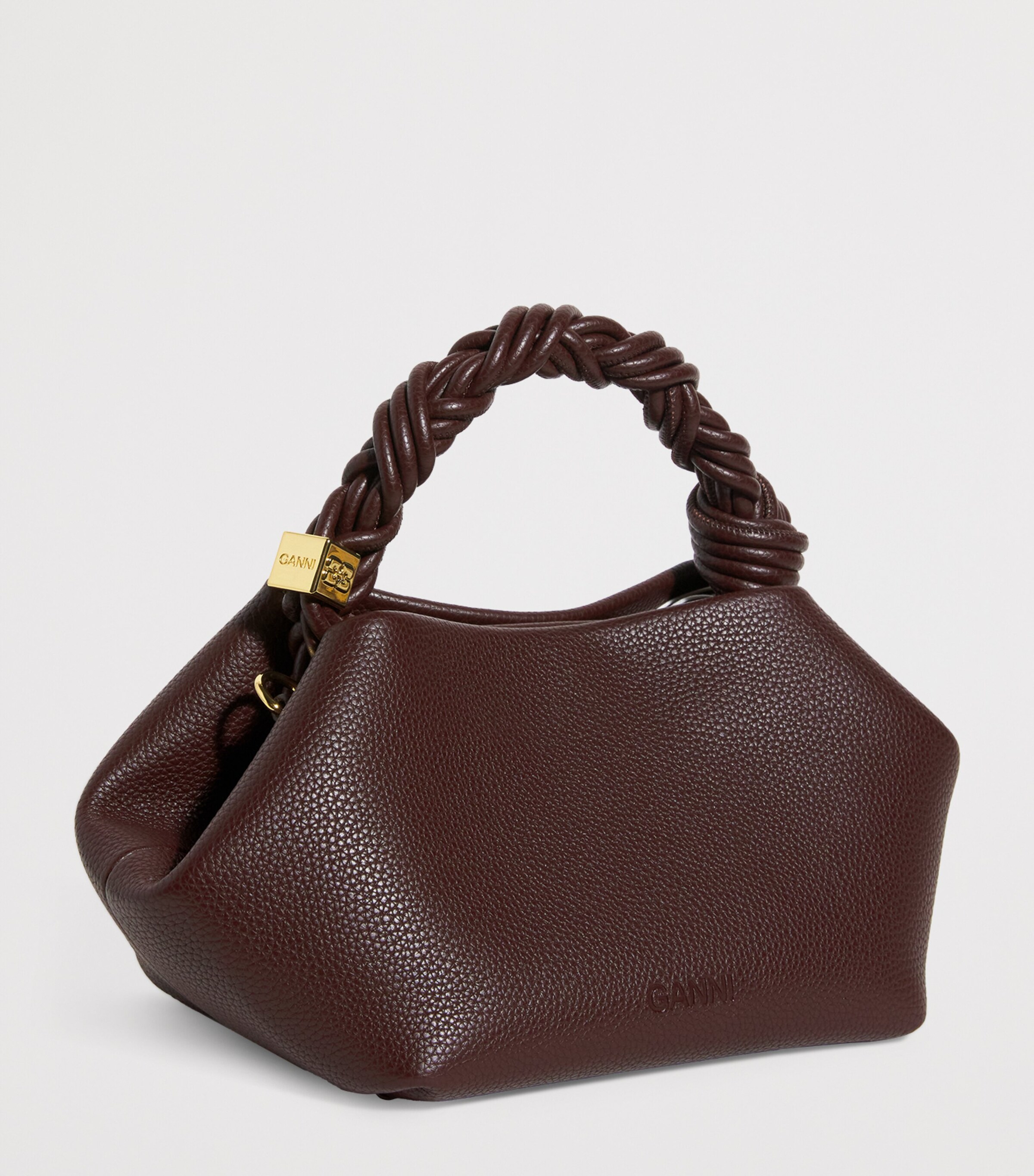 GANNI Brown Small Bou Top-Handle Bag | Harrods US