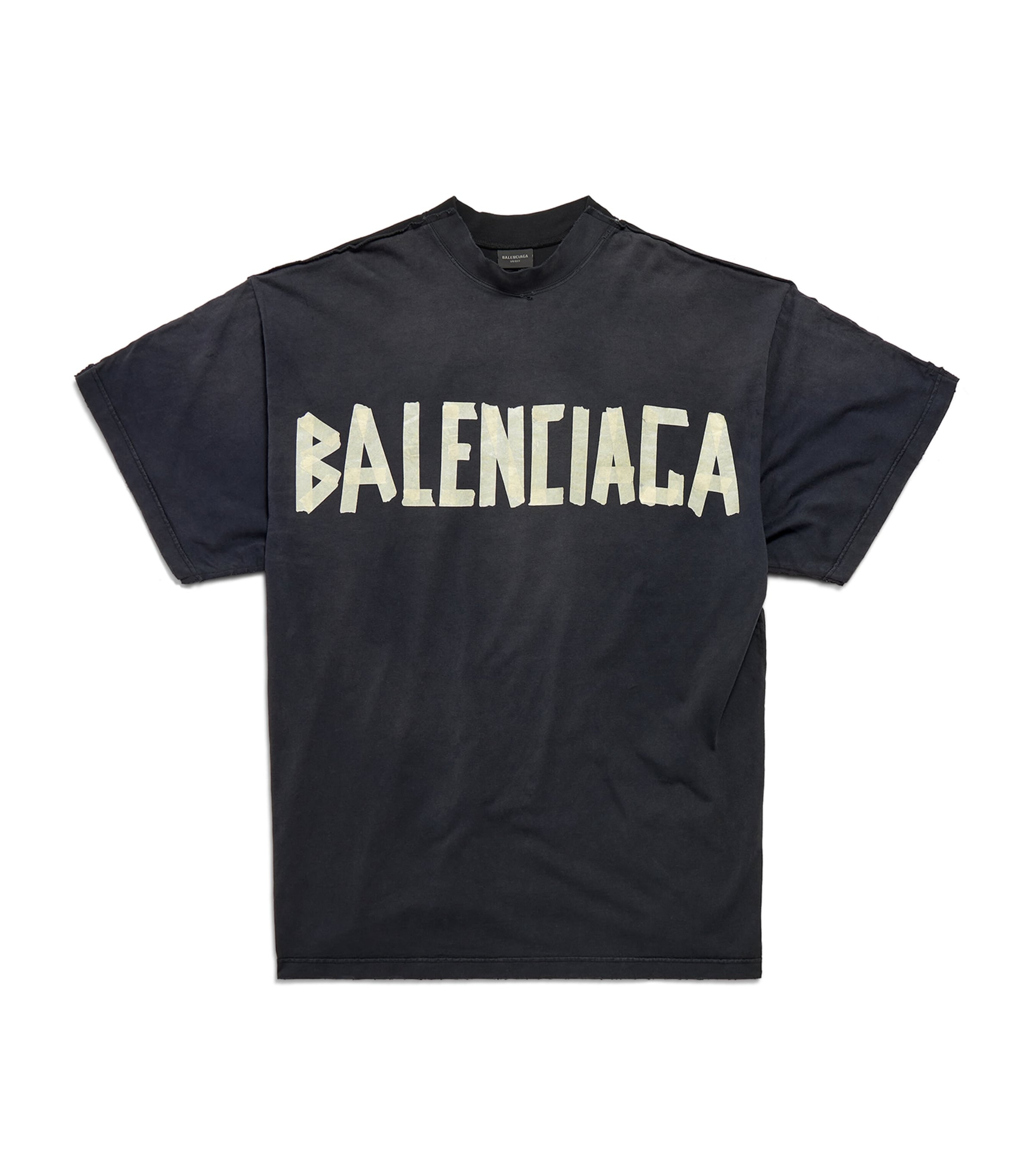 Shop Balenciaga Oversized Logo T-shirt In Black