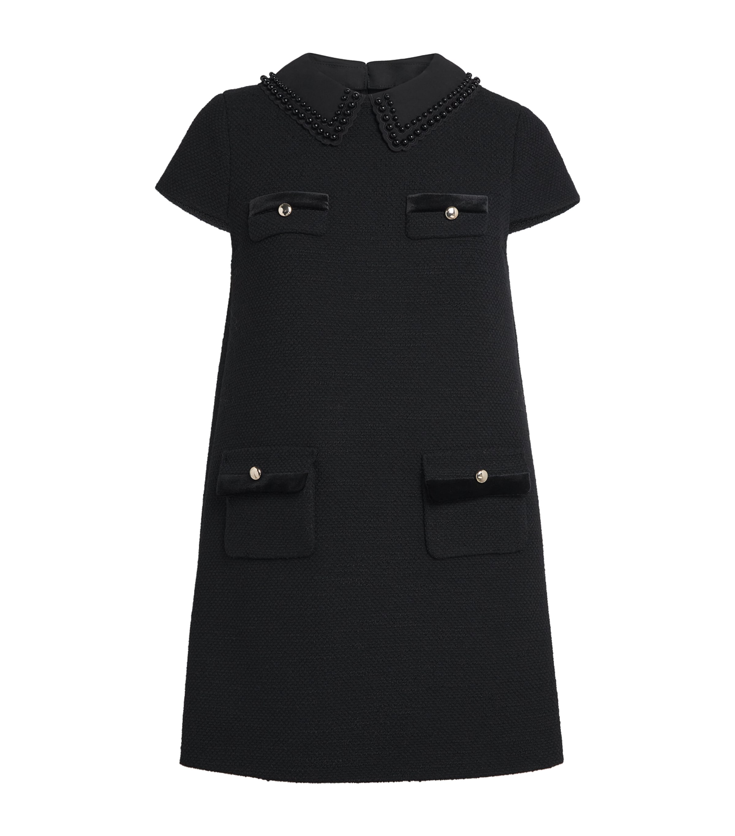 Maje Tweed Mini Dress In Black