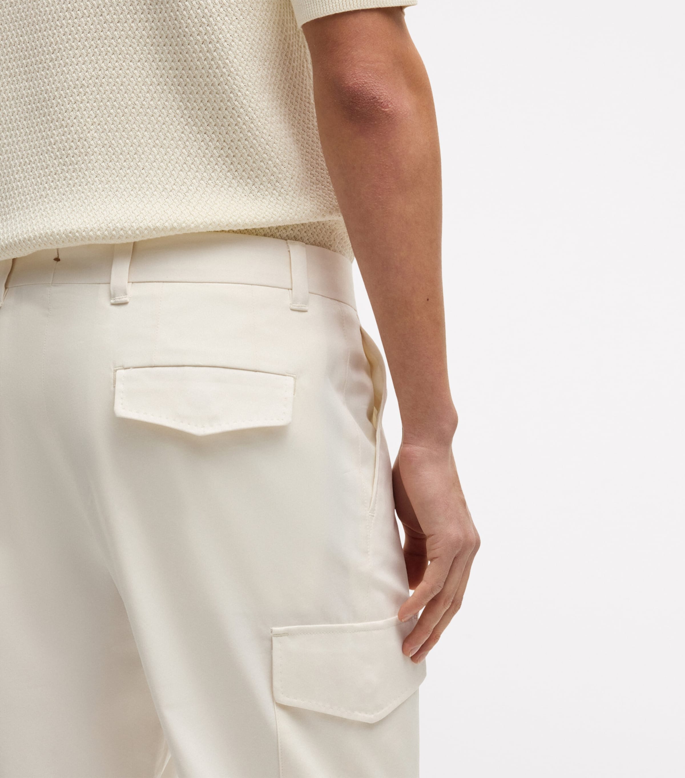 Cotton-Silk-Blend Cargo Trousers 118 Image 4