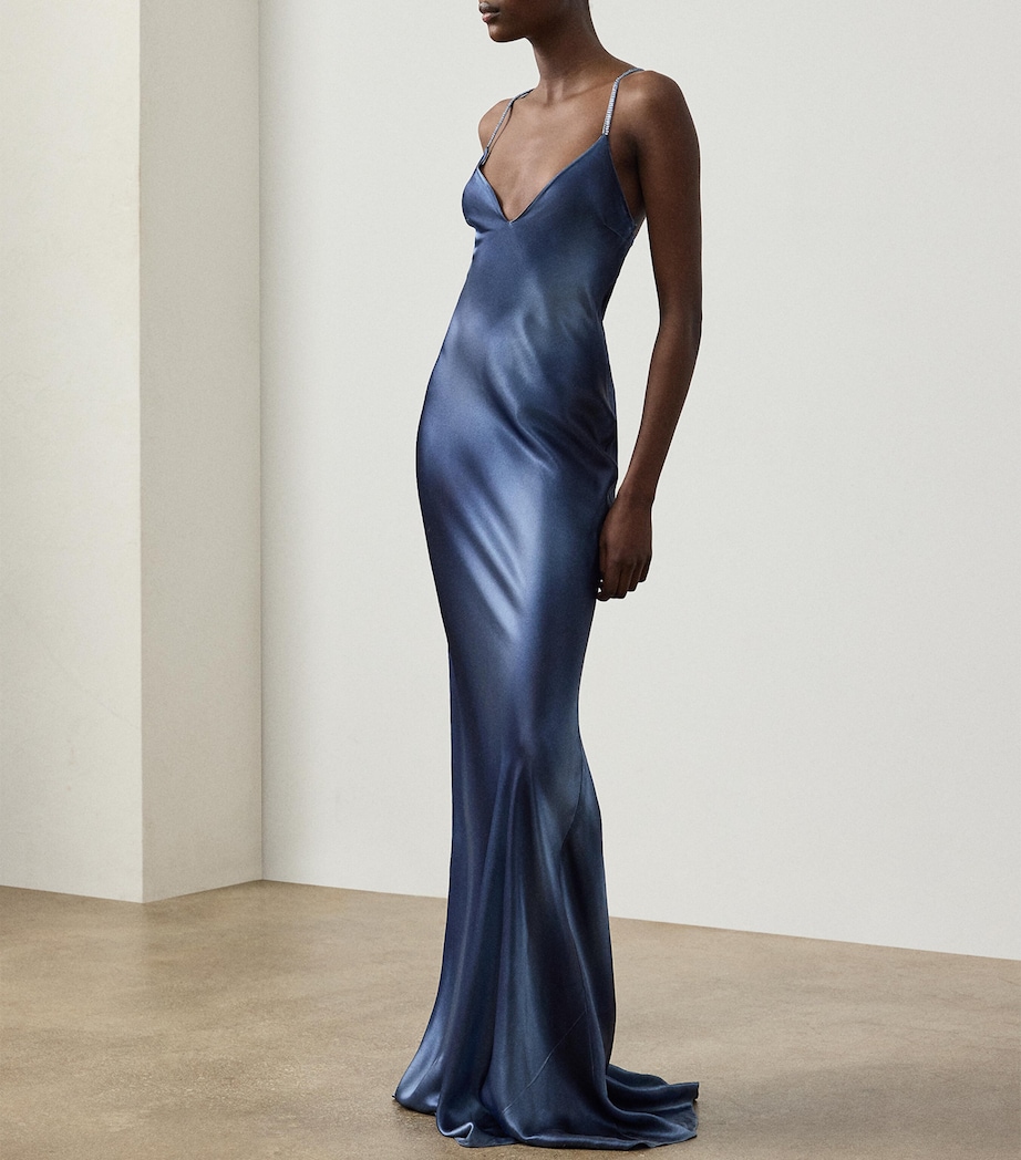Satin Maxi Dress CORNFLOWER Image 4