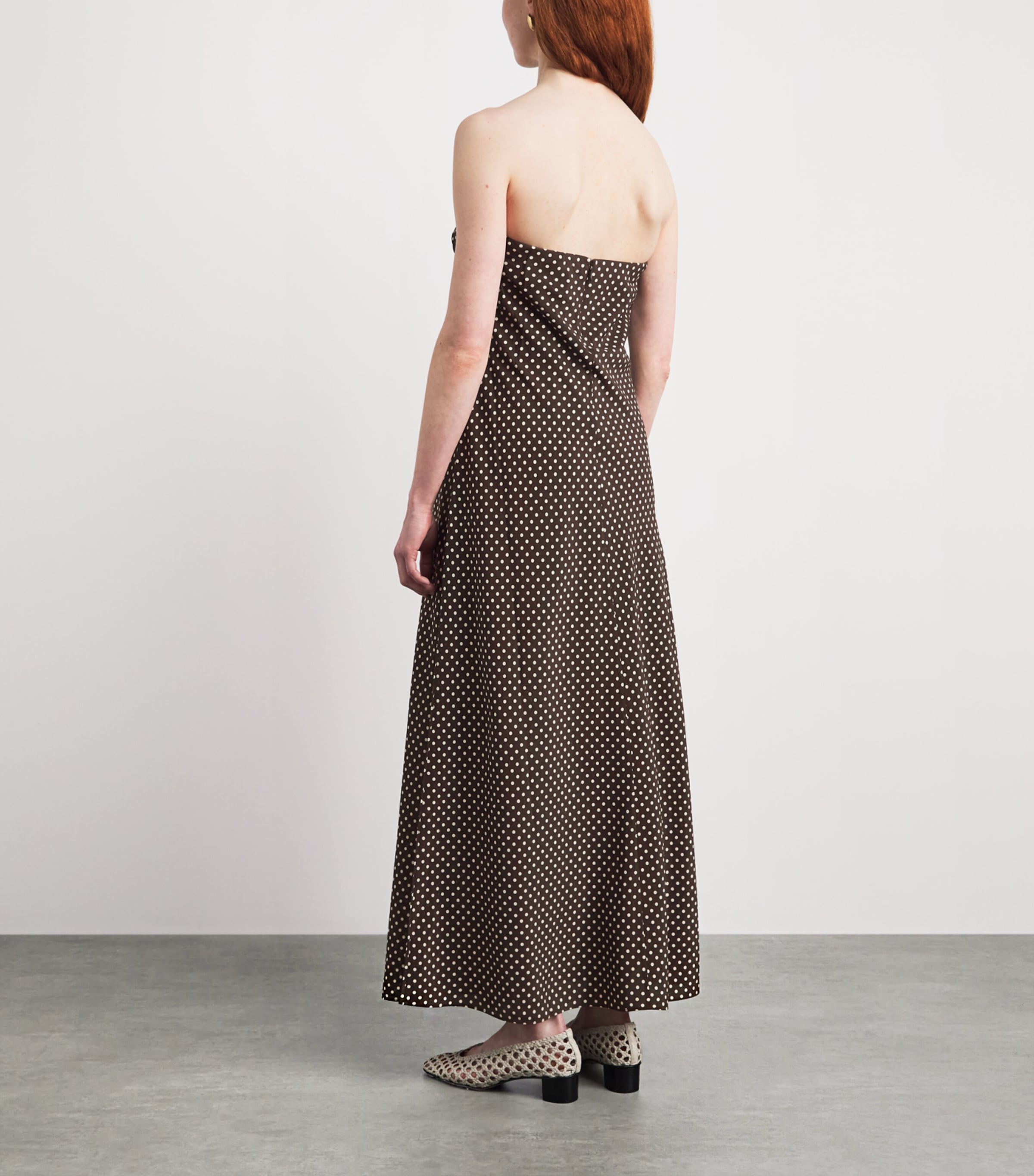 Matteau Womens Silk Polka Dot Maxi Dress Plka Dot Plk Chc Image 4