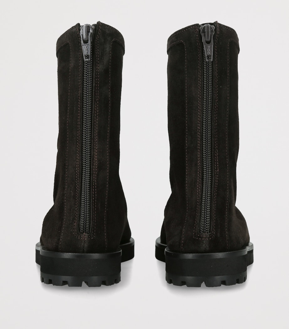 Dear Frances Suede Joss Ankle Boots Dark Brown Image 2