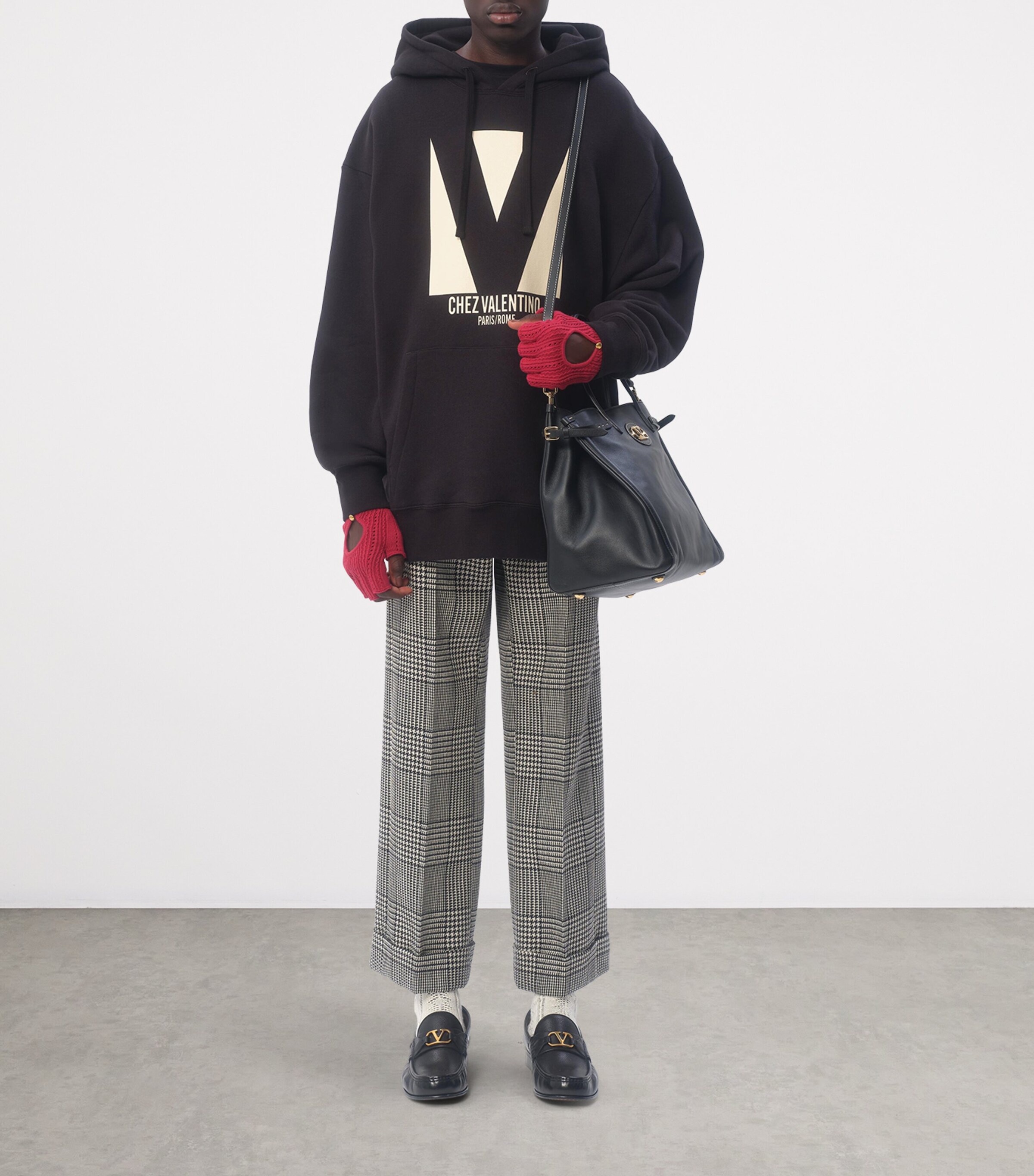 CHEZ VALENTINOオーバーサイズフーディー Valentino Cotton Chez Valentino Hoodie | Harrods US
