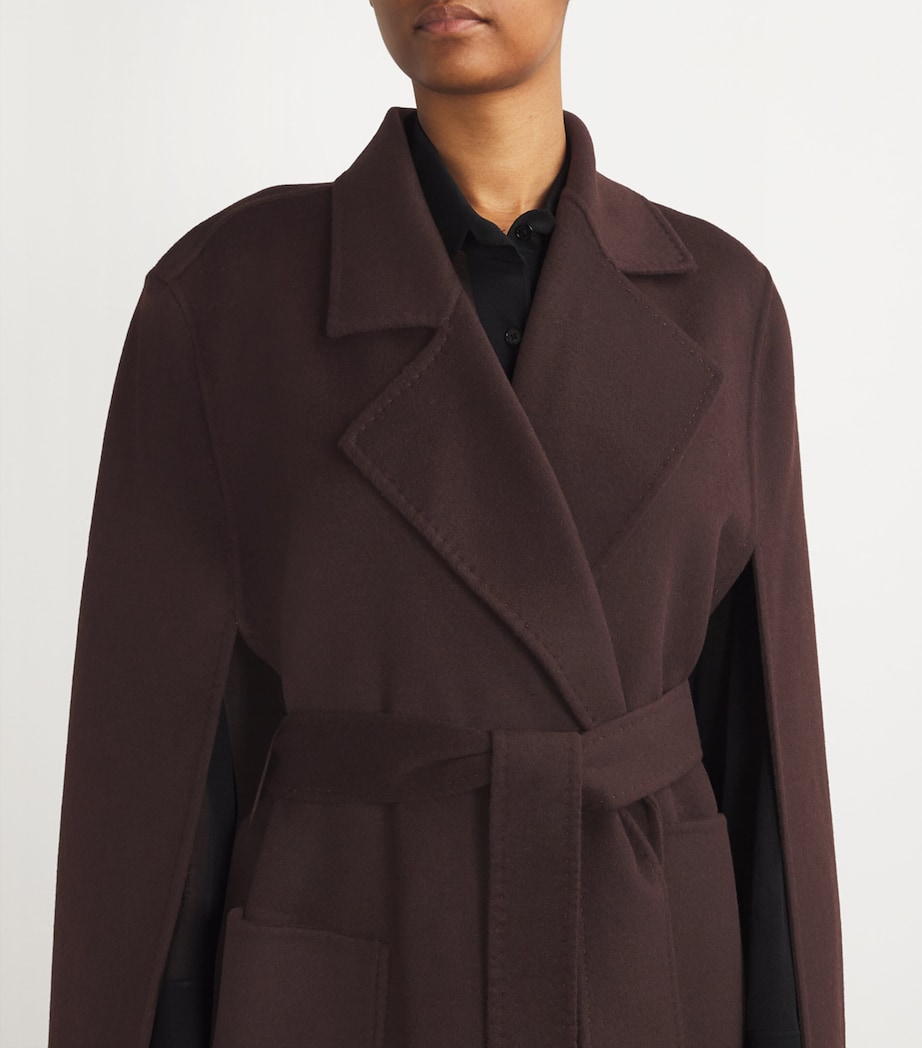 Cashmere On Set Cape Coat EXPRESSO Image 6