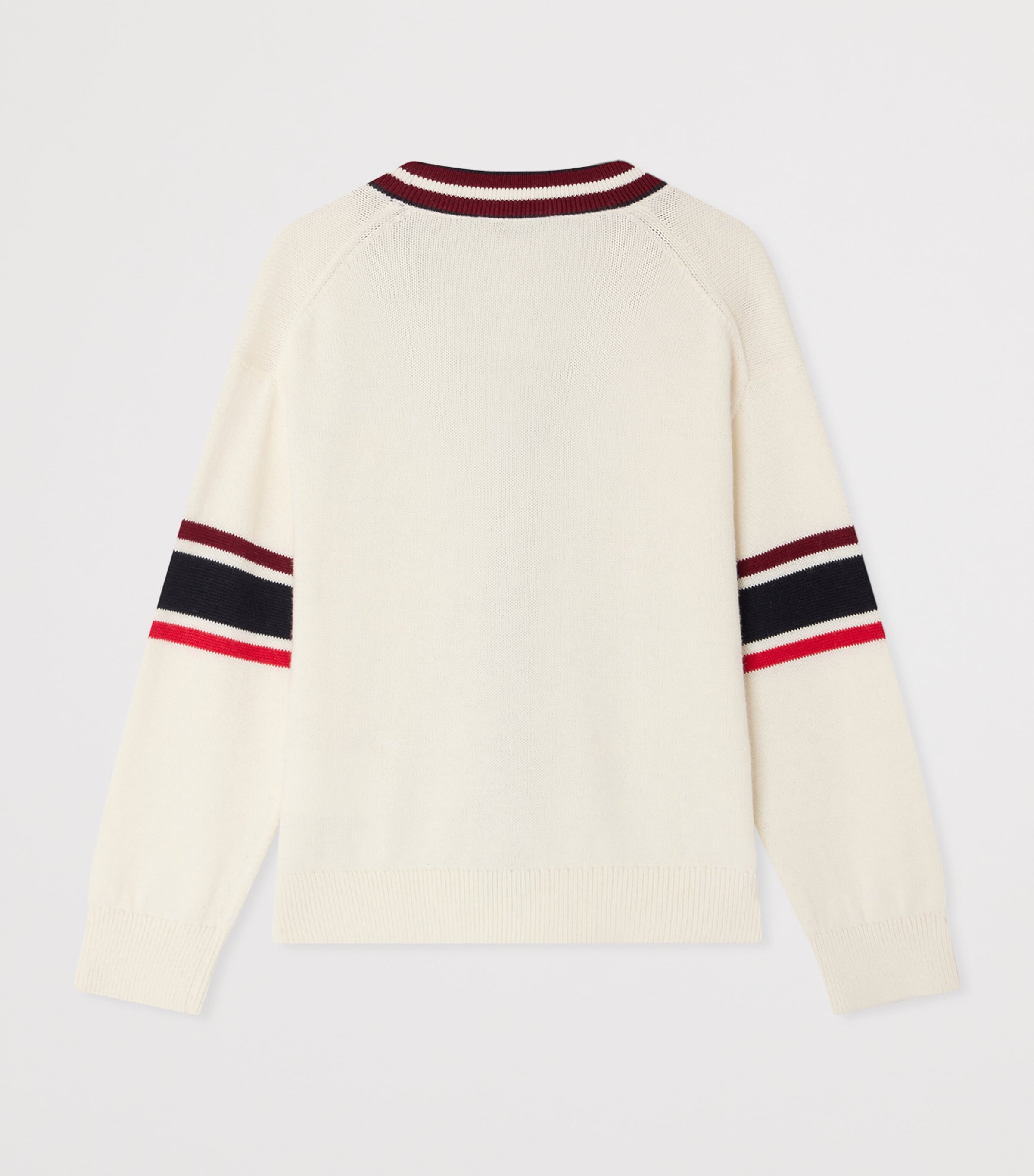 Bonpoint x Maison Kitsuné Cotton-Cashmere Appliqué Cardigan (10-14 Years) Ra Blanc Lait Image 2